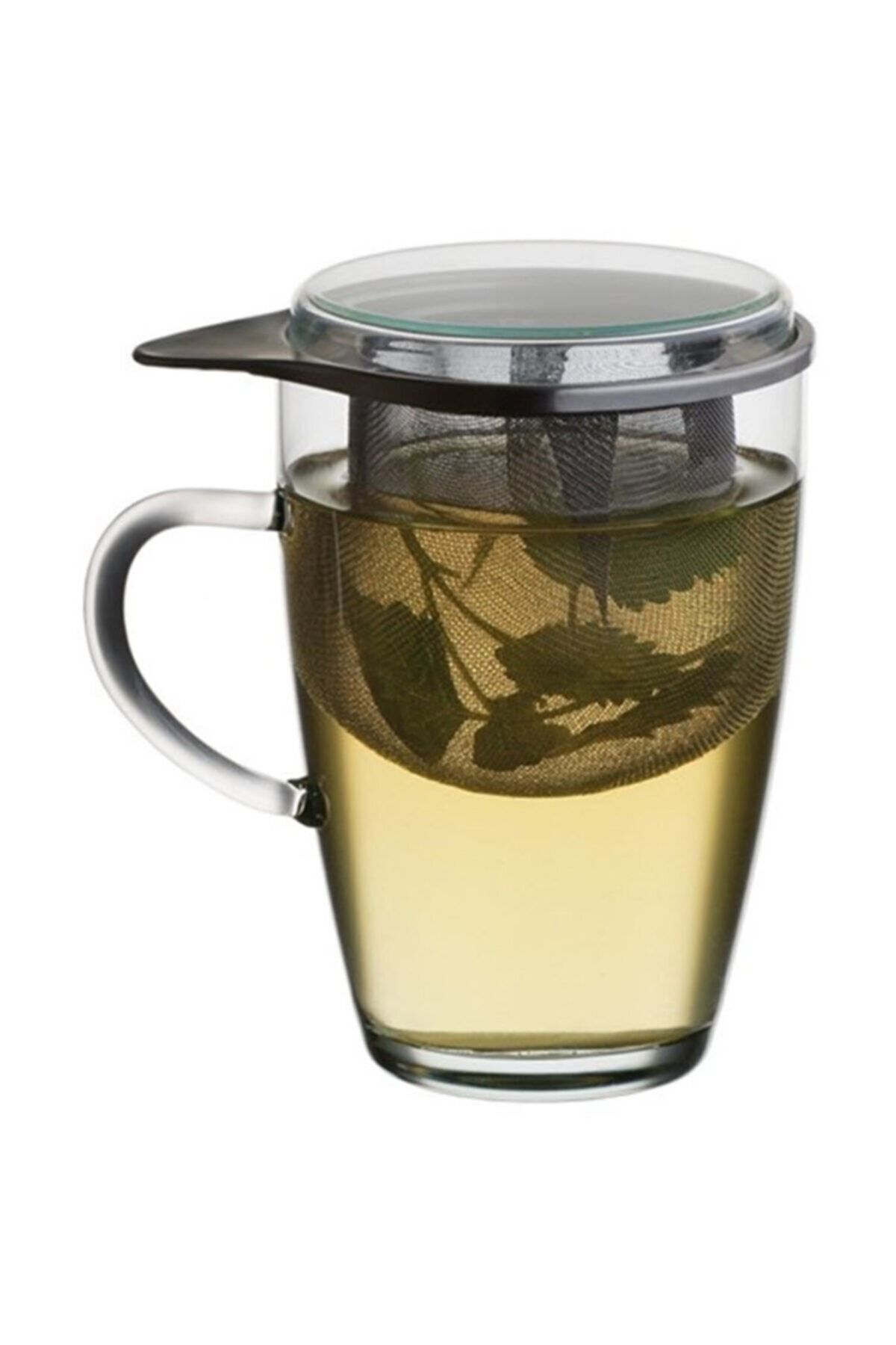 marihome Süzgeçli Borosilikat Cam Kupa 350ml