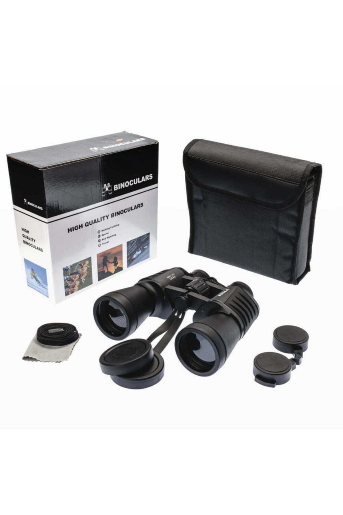 MİSSDURU Nikula 7x50 - Geniş Ön Mercekli Profesyonel El Dürbünü - 1000m/56m - Siyah V2