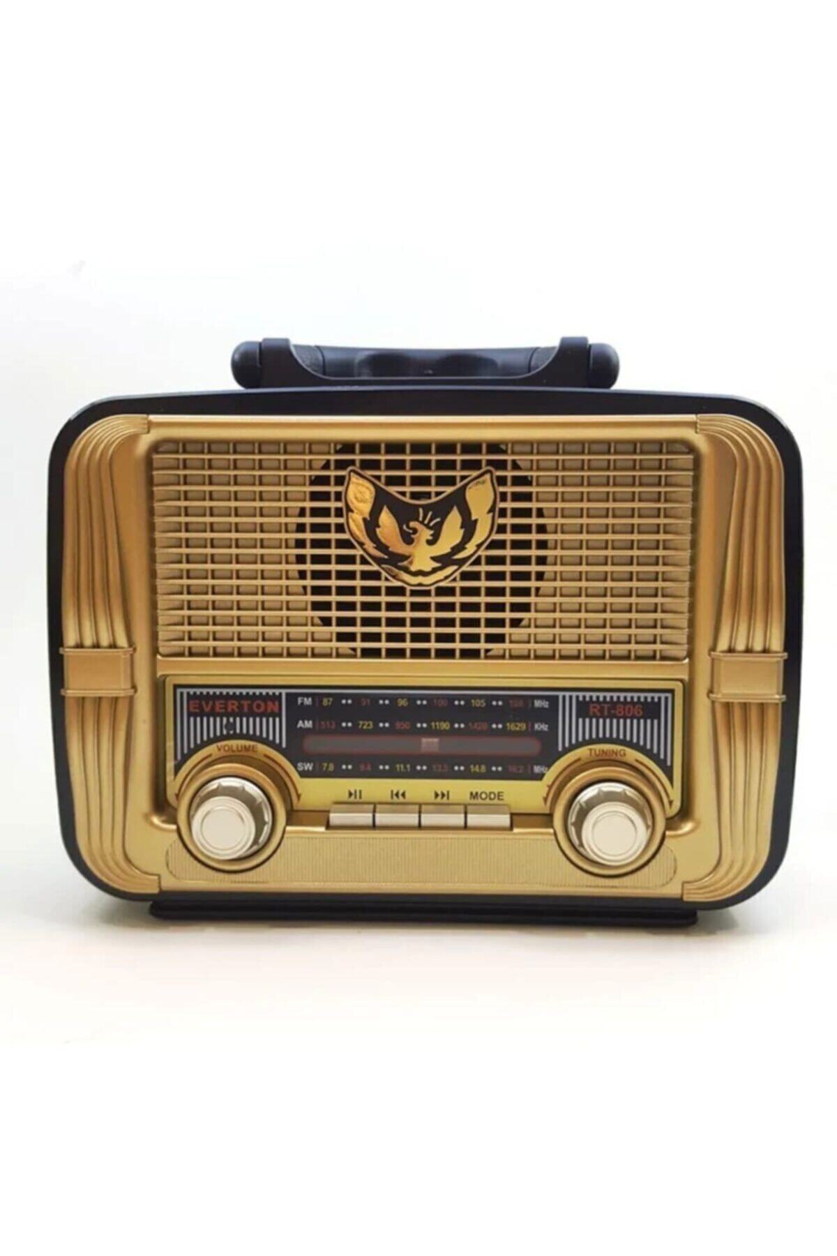 Everton Rt-806 Gold Nostaljik Manuel Bluetooth Radyo