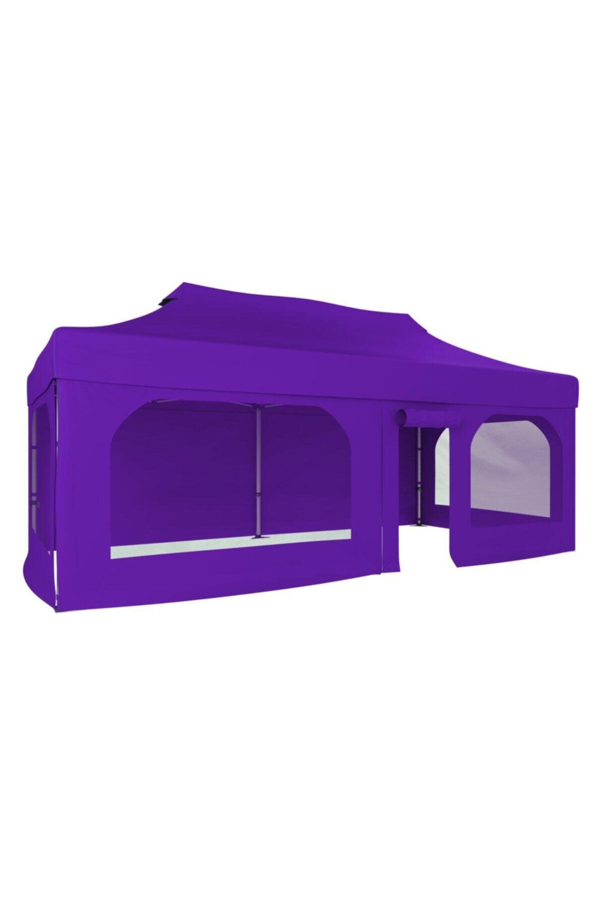 CLK Garden Clk 3x6 40mm Alüminyum Katlanabilir Tente 2 Yan Pencereli 1 Yan Aksesuarsız 1 Yan Kapı Ve Pencereli
