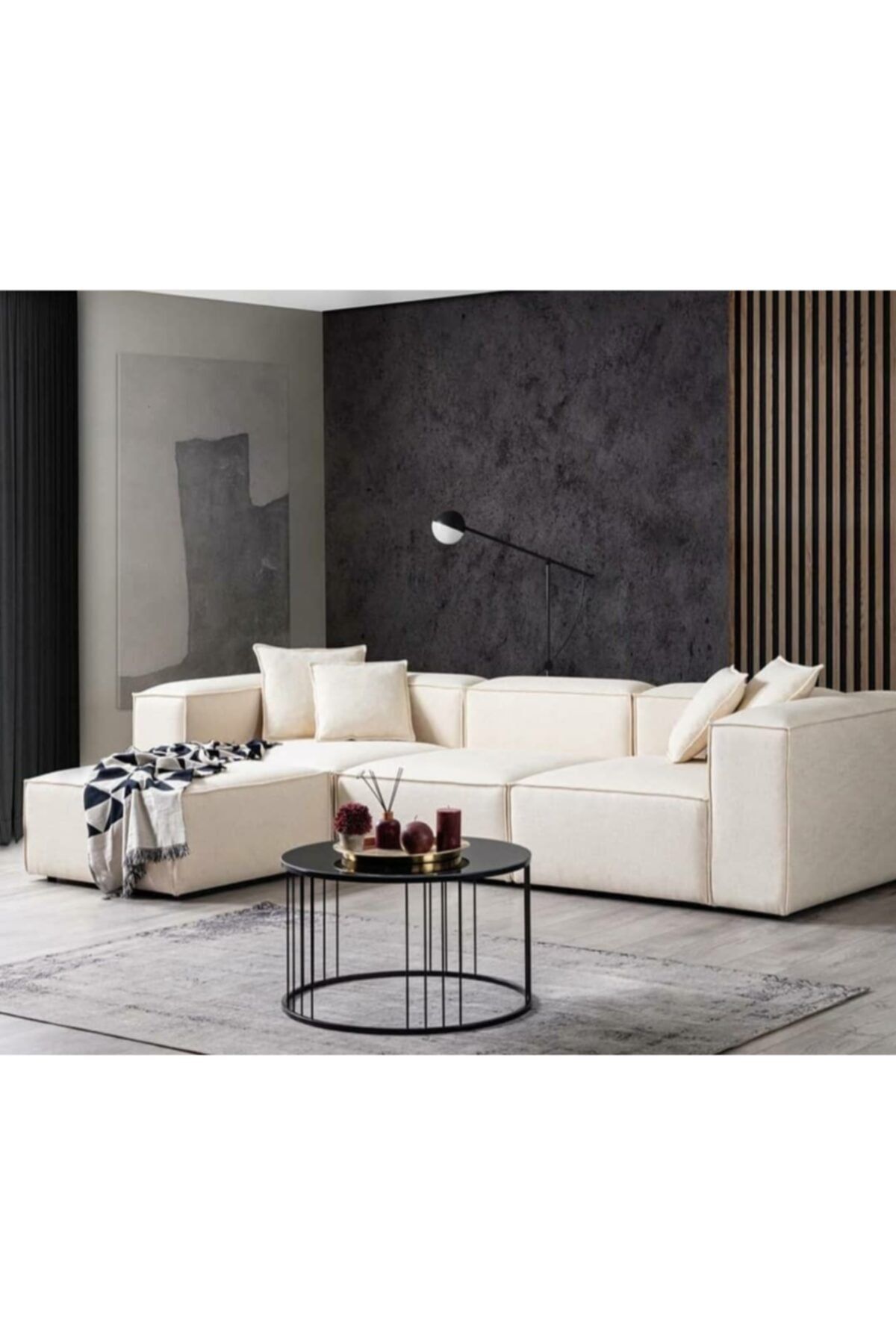 ERİZA Relax Soft Köşe Takımı 4 Modül (kırık Beyaz Babyface 01)