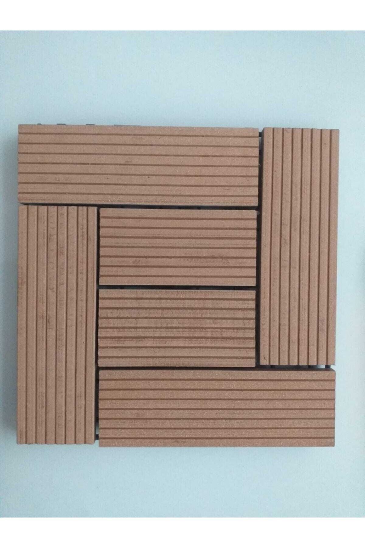 EVİMDÜZEN Kompozit Ahşap Karo Deck Taba 6 'lı