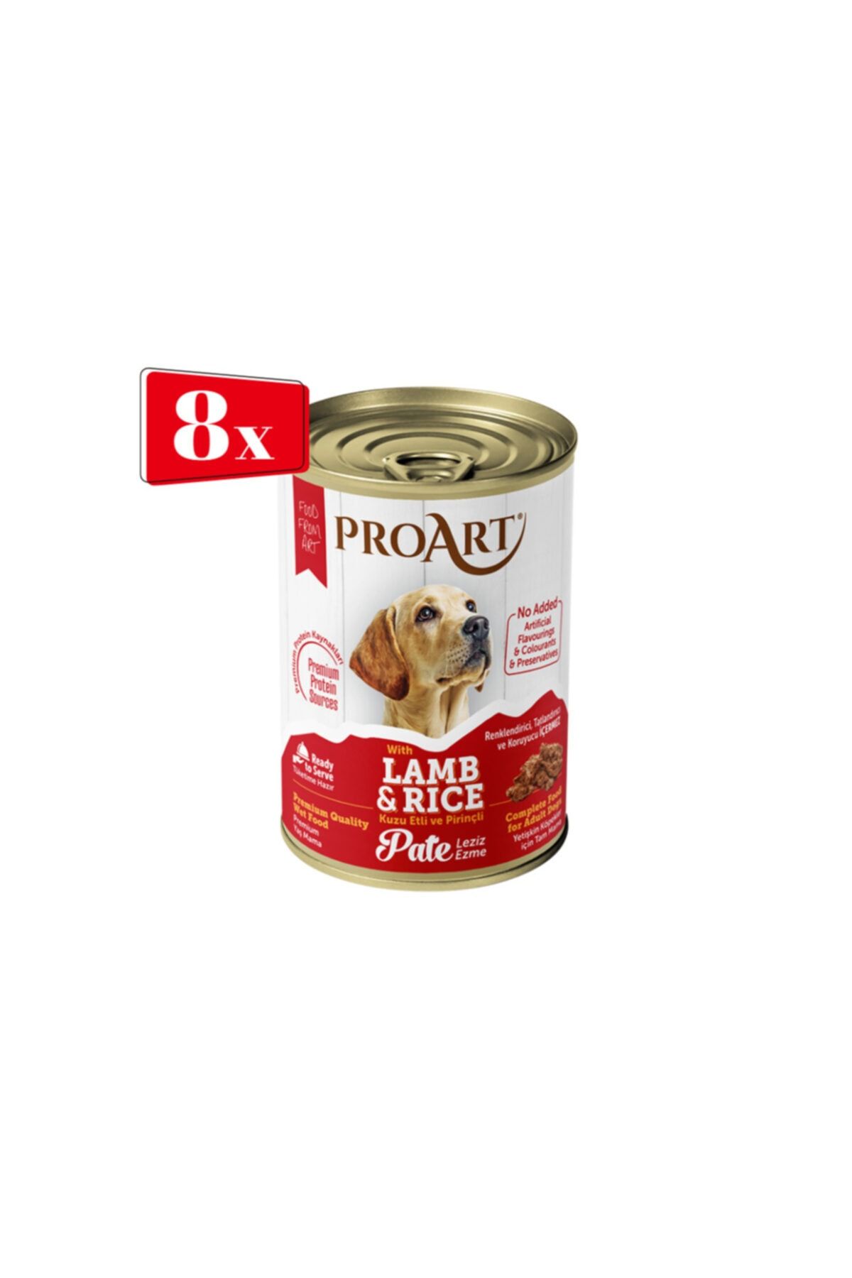 proart Yetişkin Köpek Kuzu Etli Ve Pirinçli Ezme 400 gr X 8 Adet