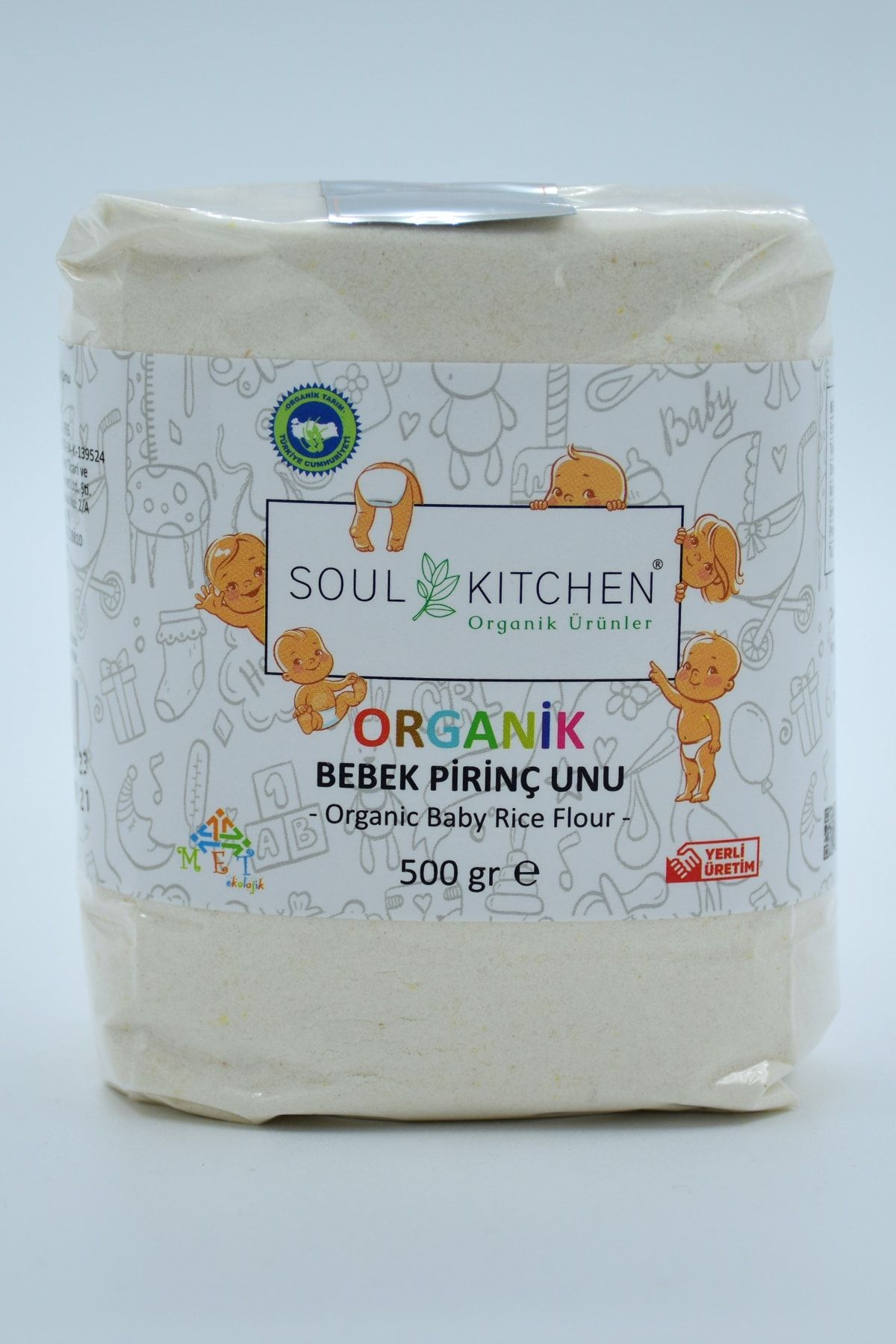 Soul Kitchen Organik Ürünler Organik Bebek Pirinç Unu 500gr (GLUTENSİZ)