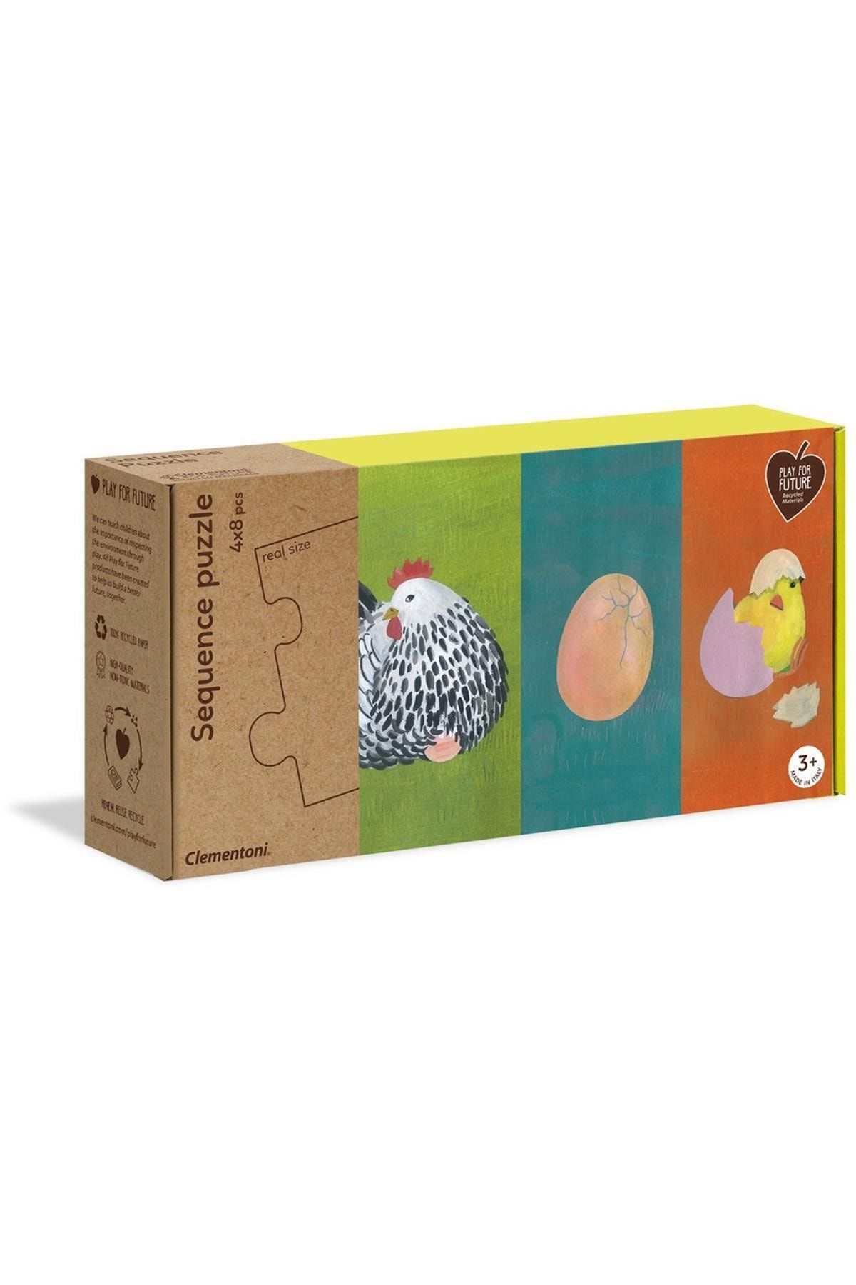 CLEMENTONI Marka: Clementoni 16226tr Clementoni / Sequence Puzzle - Hayat Döngüsü / 4 X 8 Parça Puzzle / +3 Y