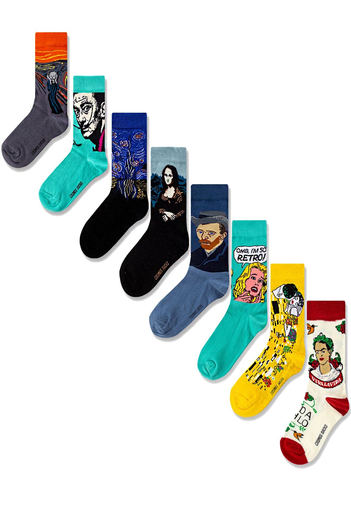 Socksarmy Sanat Tabloları Desenli 8'li Çorap Seti