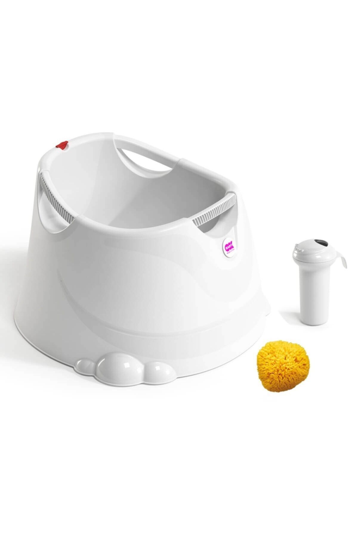OK Baby Okbaby Opla Küvet & Splash Bebek Duşu & Doğal Banyo Süngeri No.12 / Beyaz