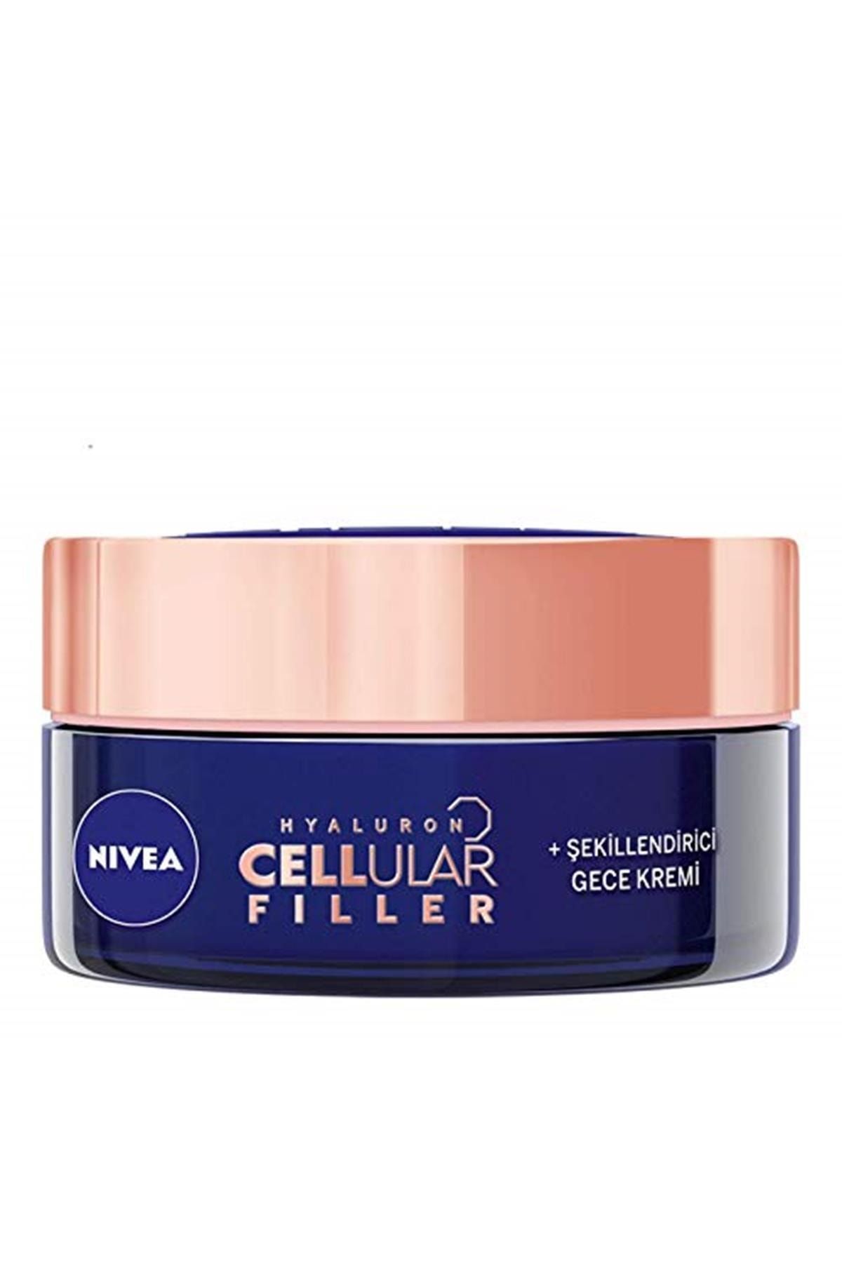 Nivea Face Hyaluron Cellular Filler + Şekillendirici Yaşlanma Karşıtı Gece Kremi 50 Ml