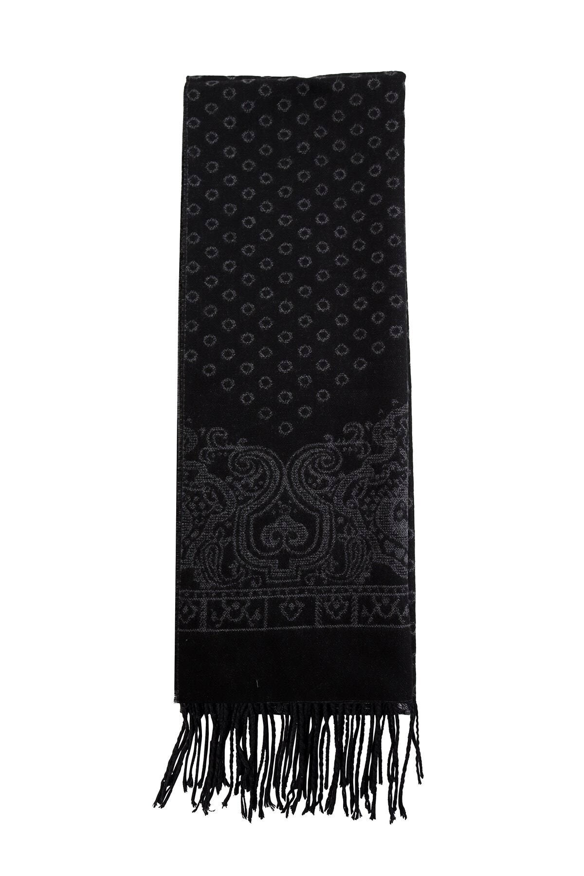 YSF Giyim Yünlü Desenli Kaşkol 241221