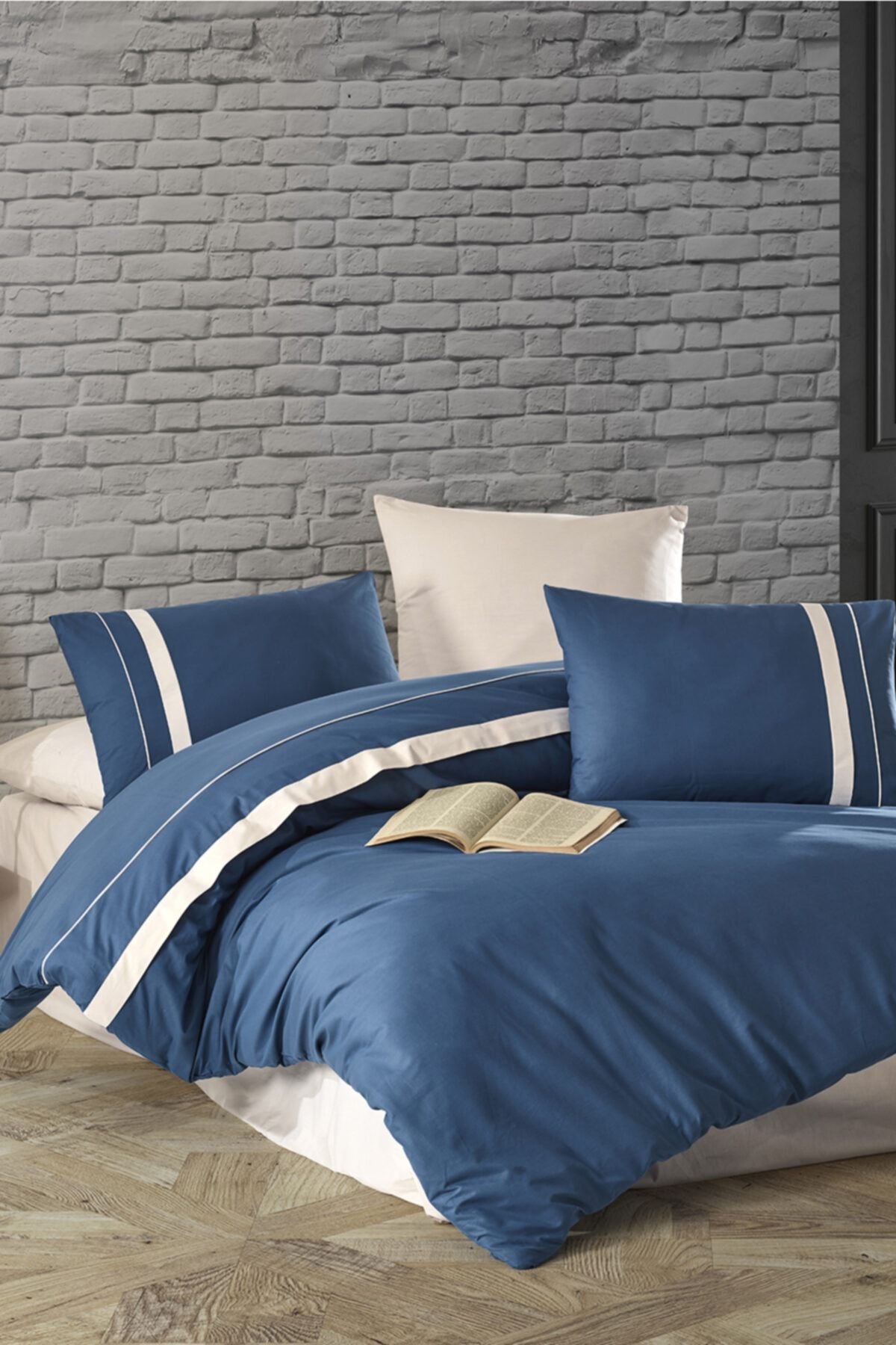 VENICA MASCUSE %100 Pamuk Biyeli Lux Nevresim Takımı Lastikli Çarşaflı