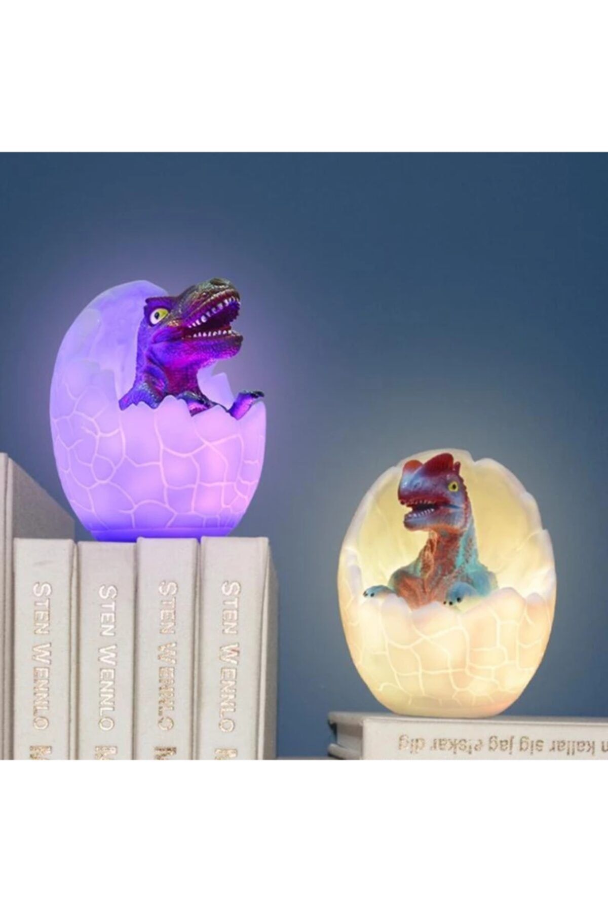 Bakmakistersen 3d Dokunmatik Dinozor Yumurta Şarjlı Gece Lambası 16 Renk Değiştiren