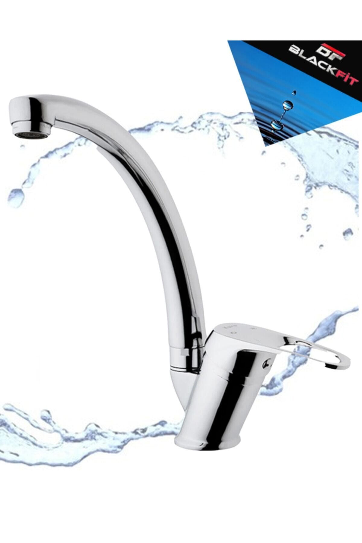 BlackFit Çift Su Çıkışlı Mix Kuğu Banyo Ve Lavabo Bataryası