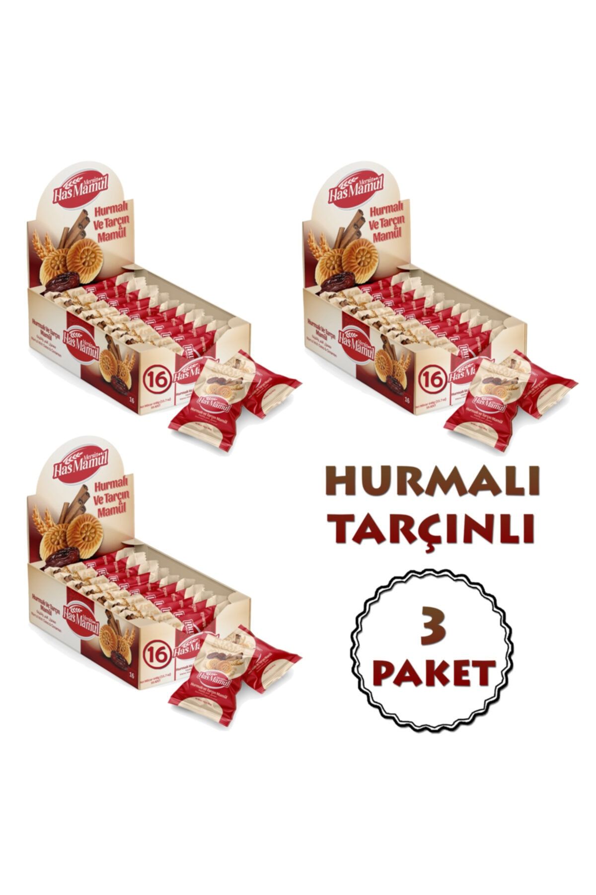 HasMamül 3lü Tarçınlı Fırsat Paketi Hurmalı Atıştırmalık Mamul- Katkısız Doğal Sağlıklı Diyet Organik Y