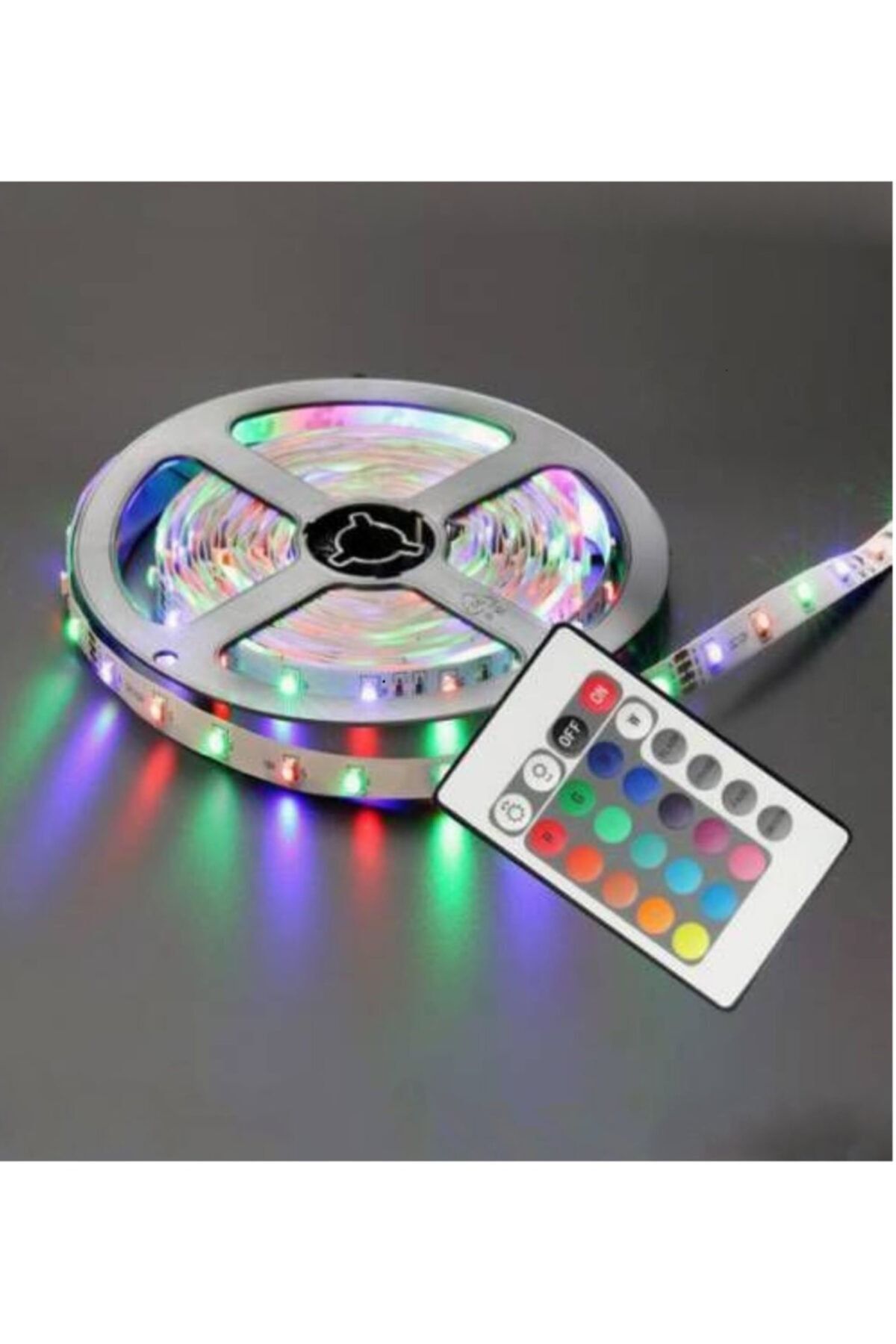 RUKUSHE Led Animasyonlu Tak Çalıştır Kumandalı Trafolu Rgb Şerit Işık Aydınlatma 5 Metre