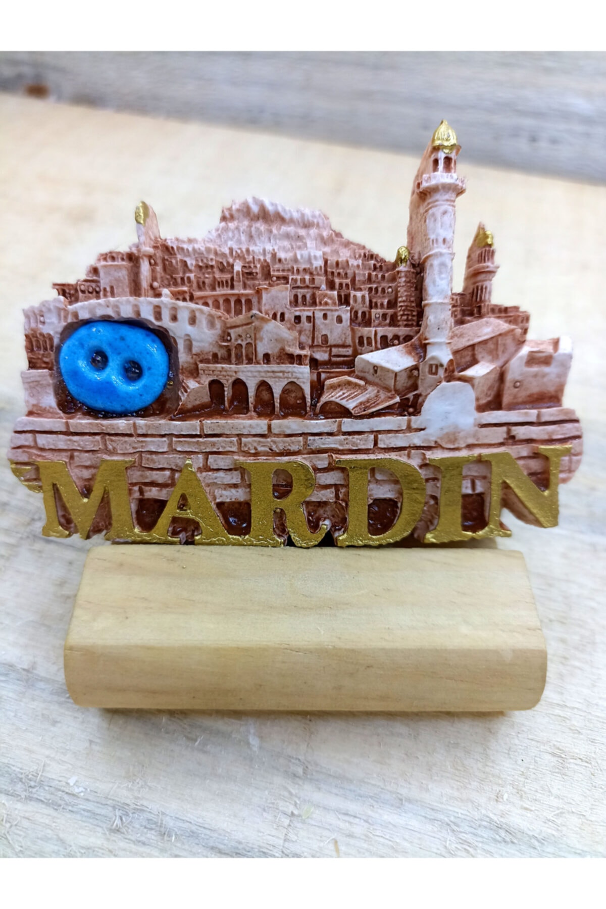 Nev Tasarım Süryani Nazar Boncuklu Mardin Hatırası Üç Boyutlu Magnet