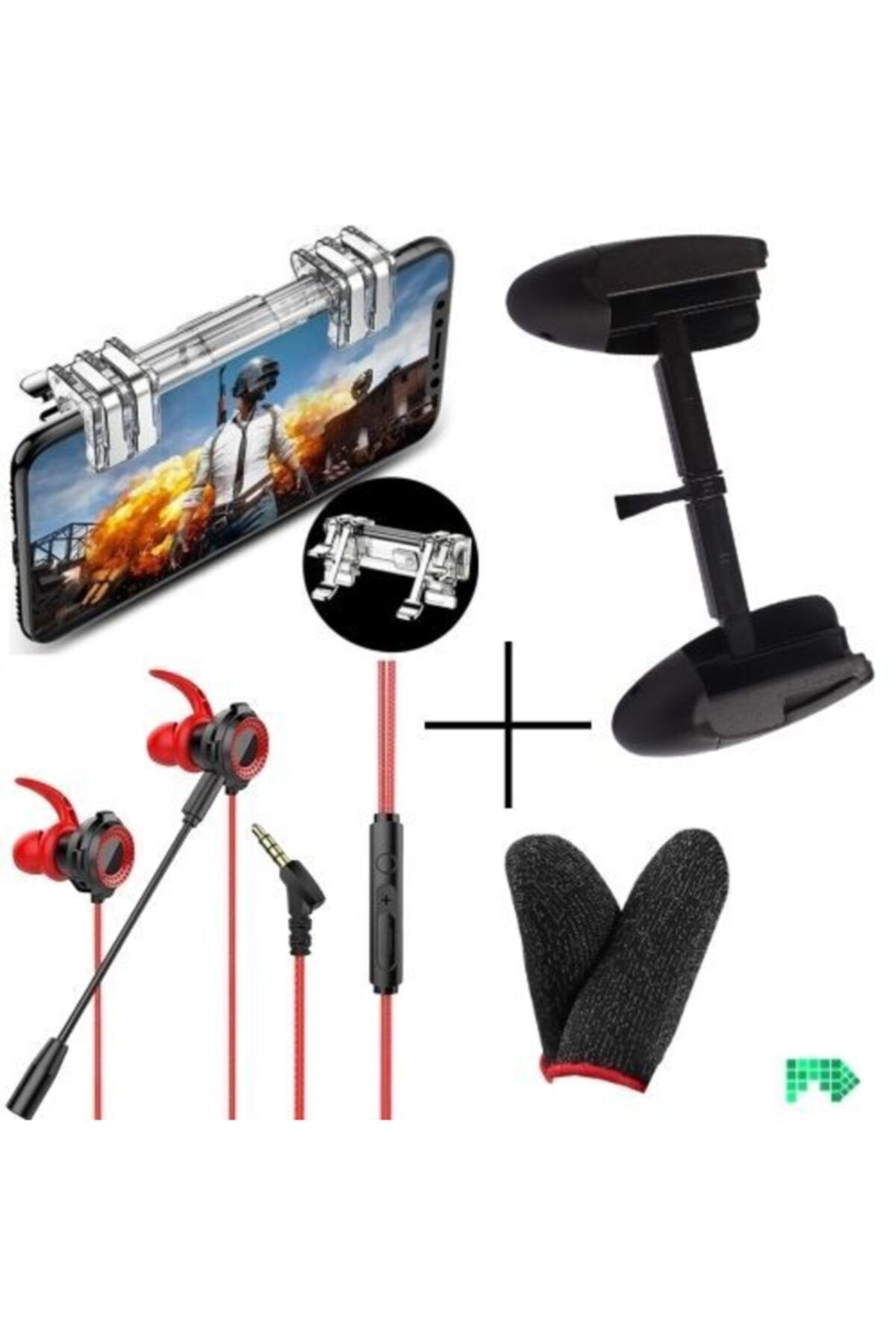 DetoksHome Pubg 4lü Trigger Parmak Eldiven Konsol Kulaklık Set