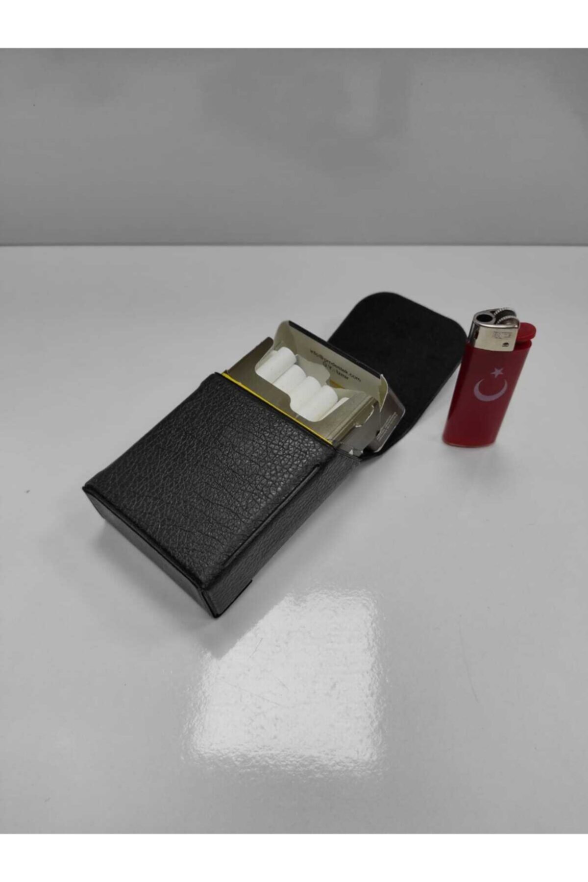 gudubags Suni Deri Mıknatıs Kapaklı Sigara Kutusu Sigaralık