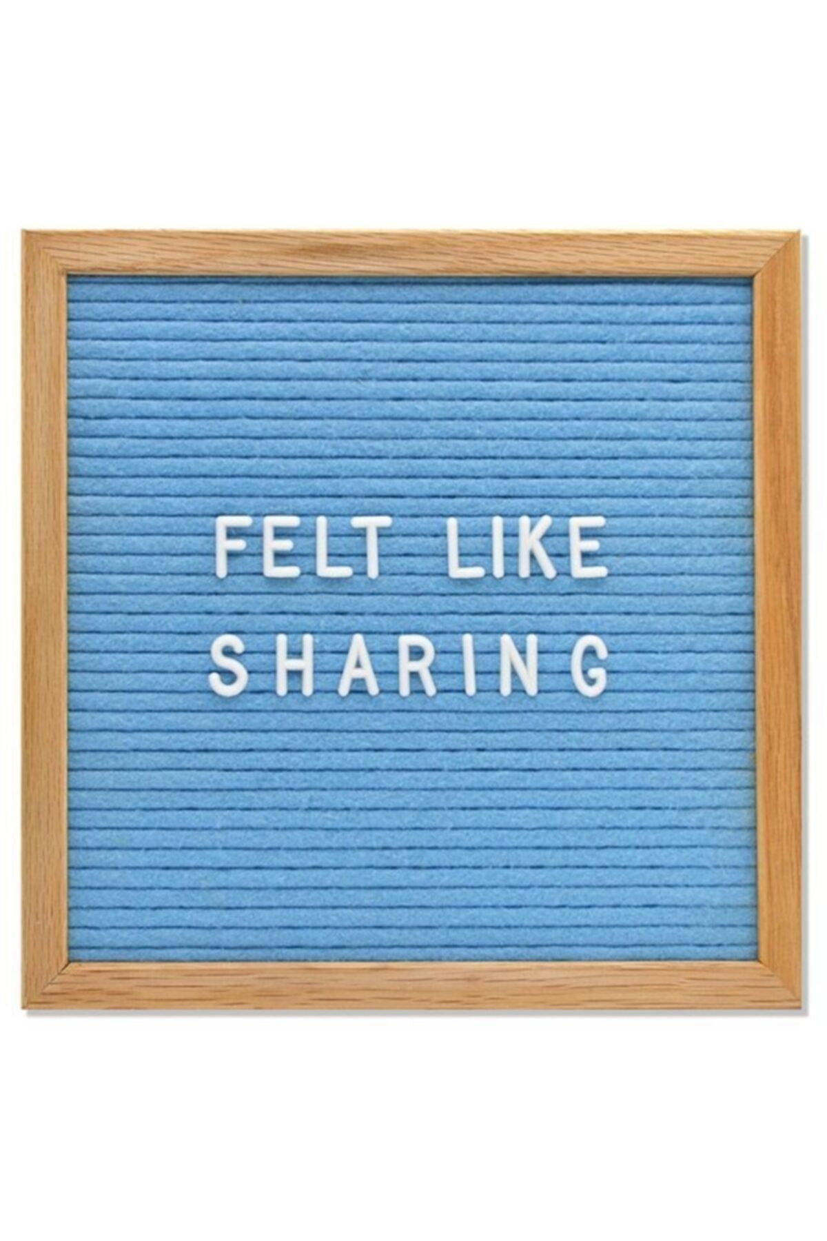 Olive&Mom Design Letter Board-harfli Ahşap Yazı Panosu Mavi-meşe Ağacı (340 Harfli, Ahşap Ayaklı) Özel Kutusunda