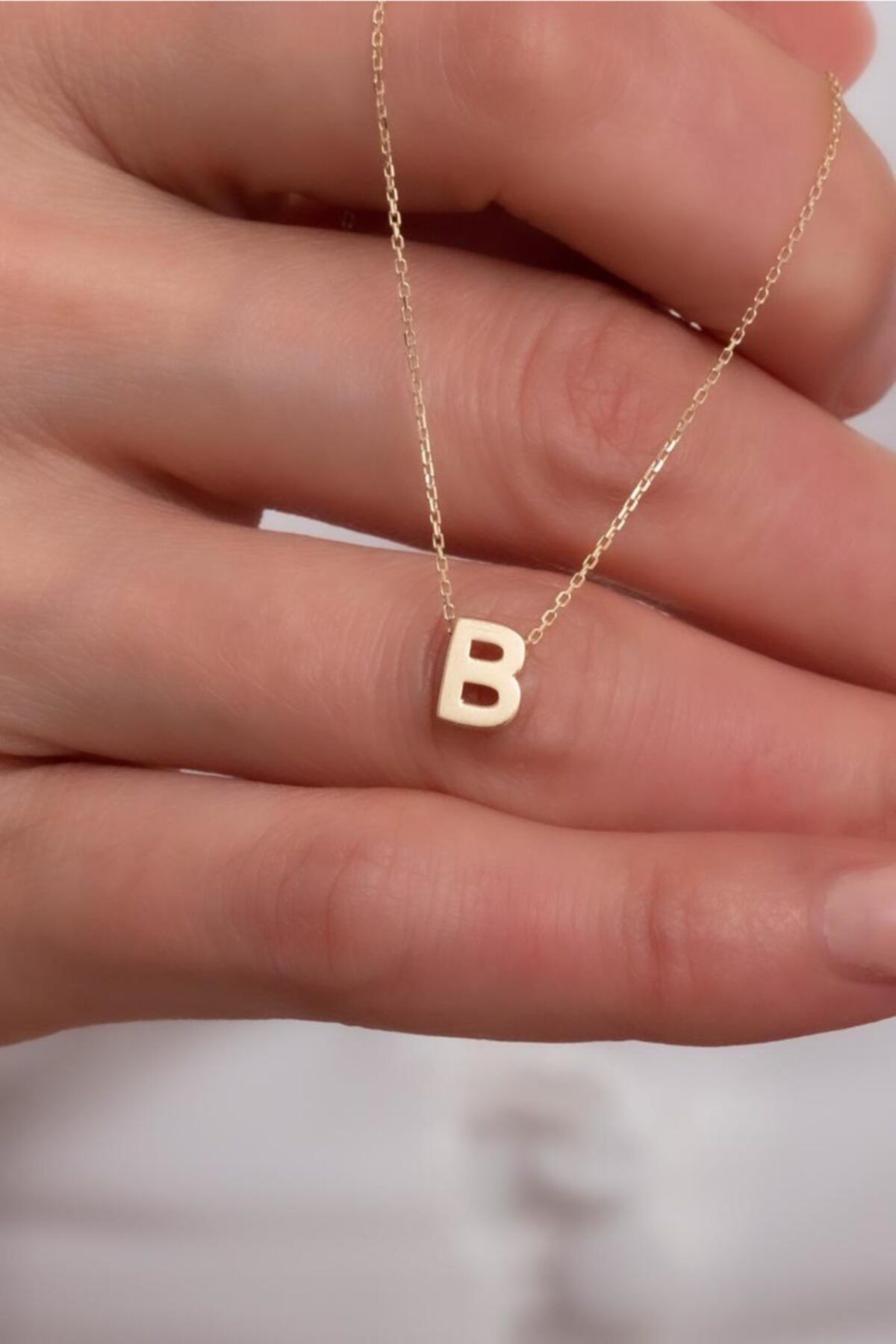 Ardilyaccessory Kararmaz Paslanmaz Çelik Harf Kolye Kadın-b Harfi