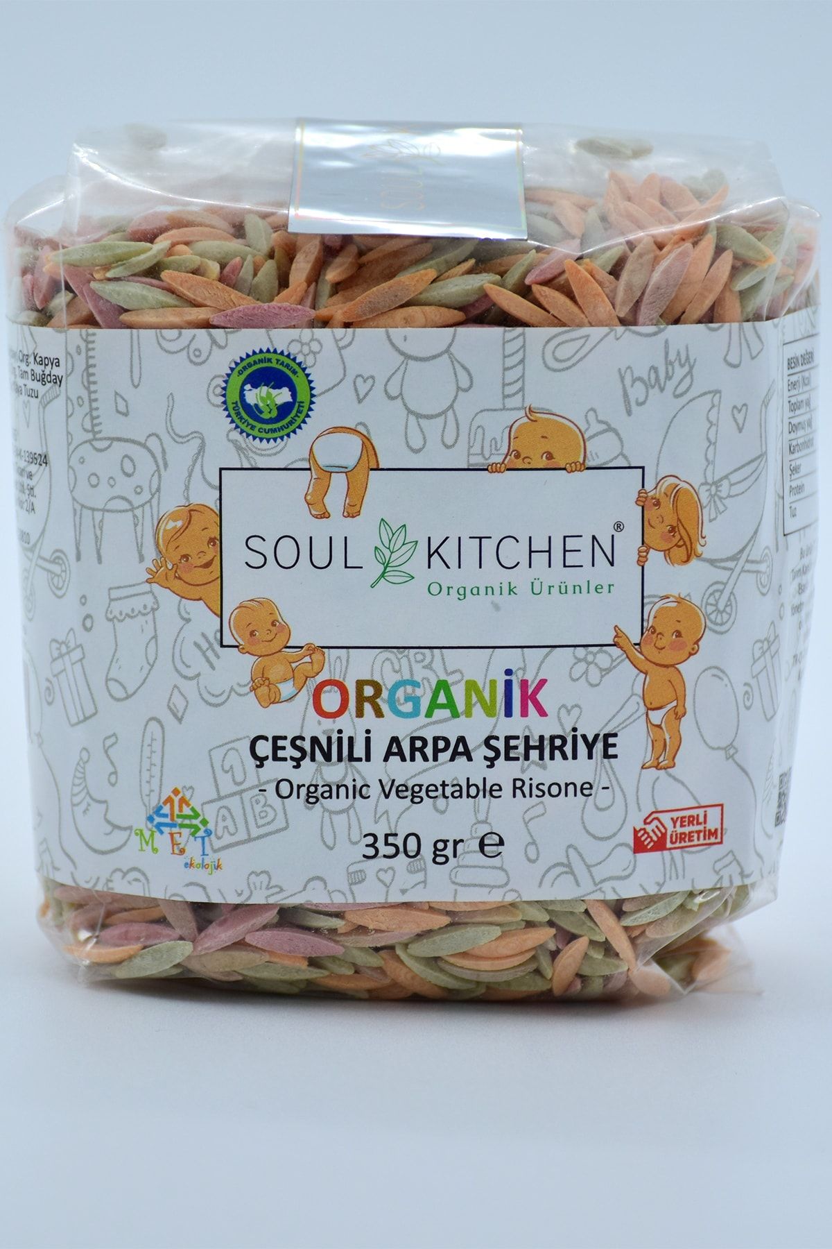 Soul Kitchen Organik Ürünler Organik Bebek Çeşnili Arpa Şehriye 350gr