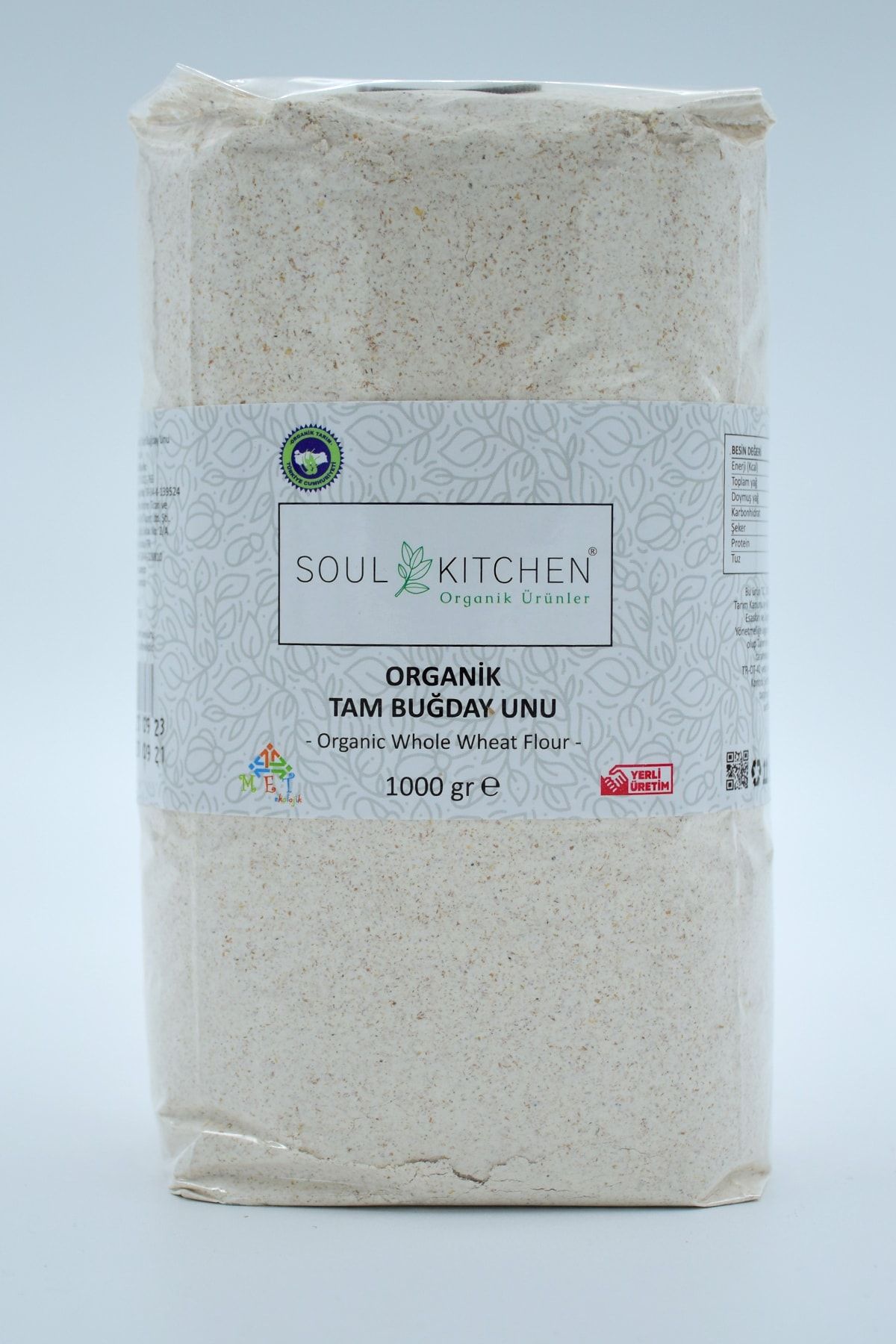 Soul Kitchen Organik Ürünler Organik Tam Buğday Unu (KARAKILÇIK) 1000gr
