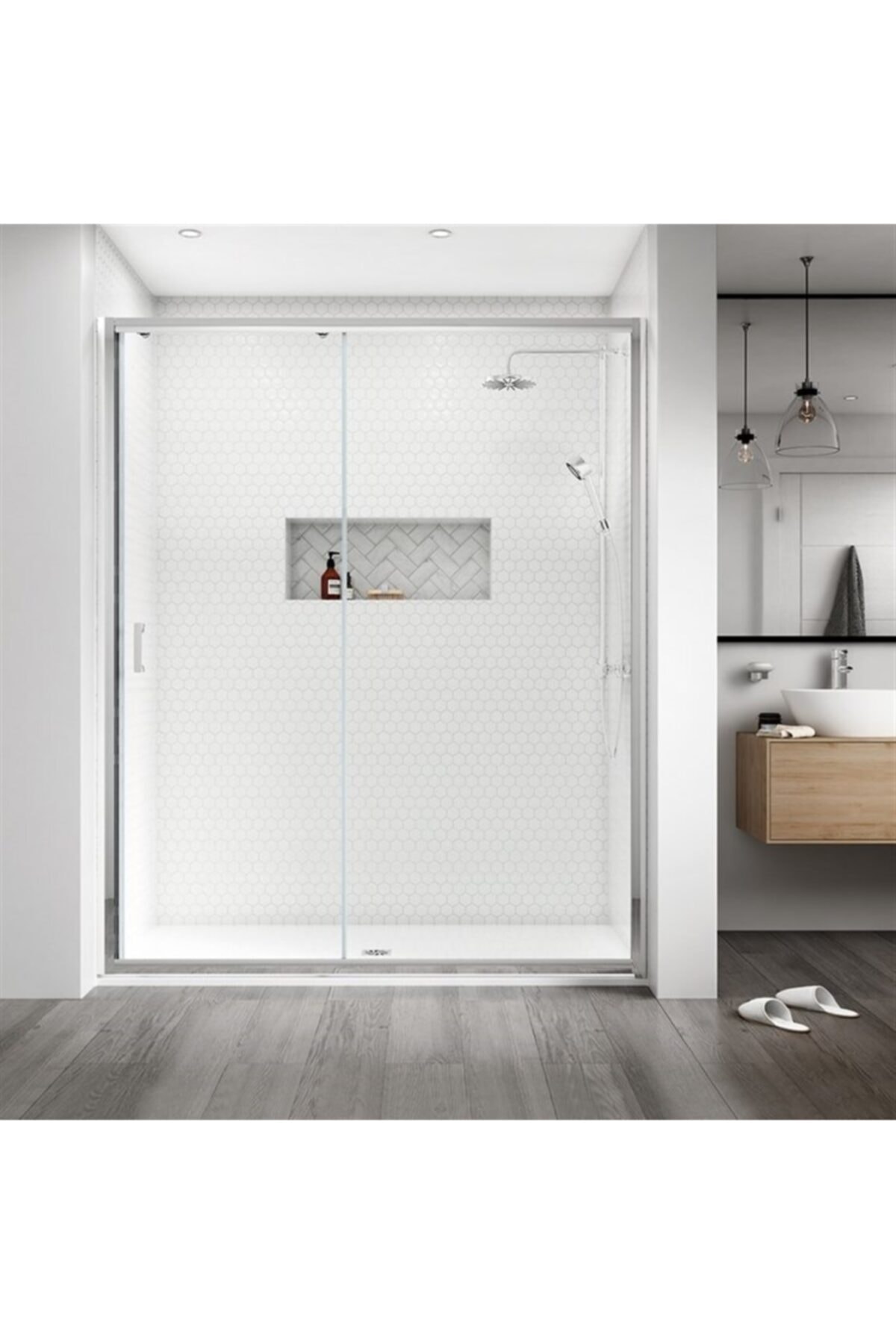 DND Concept Şeffaf Cam Iki Duvar Arası Duşakabin