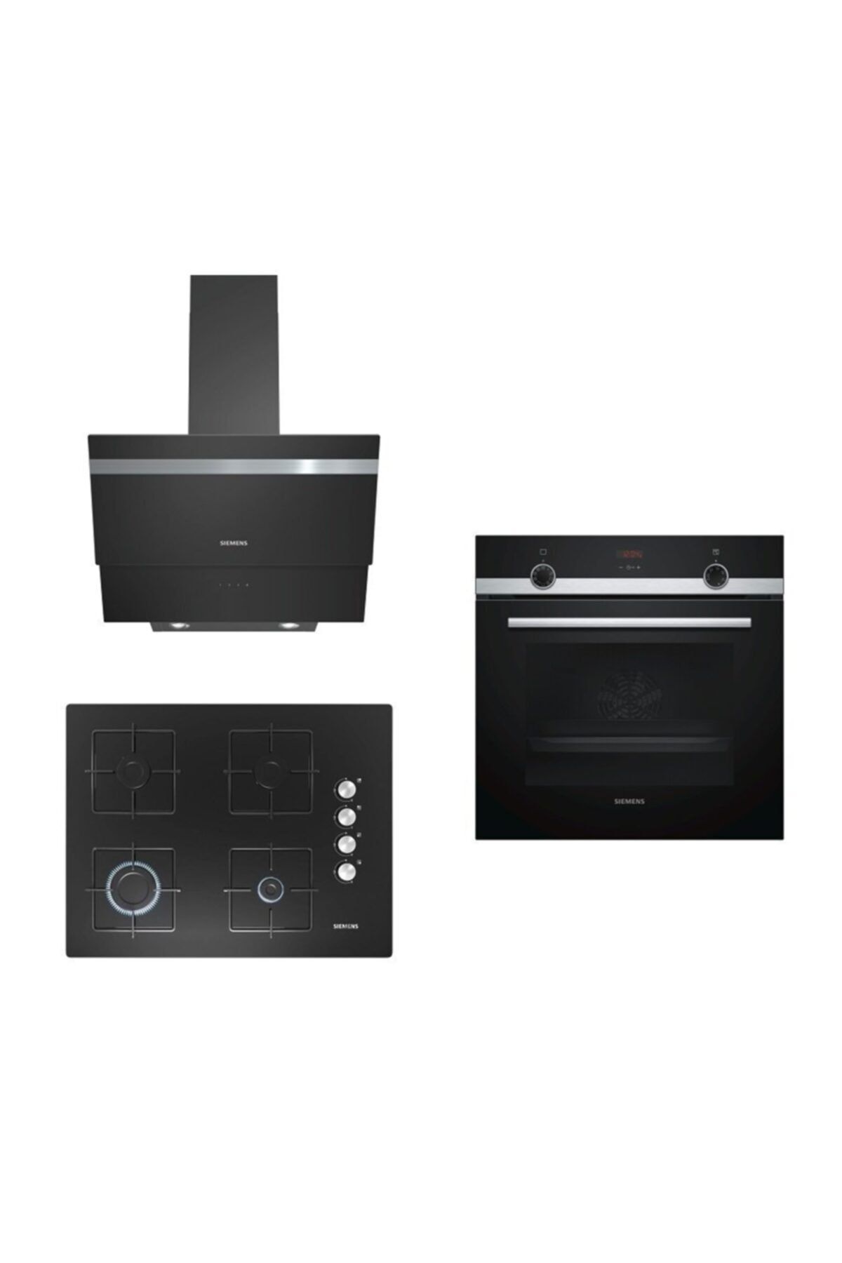 Siemens Siyah Ankastre Set 123 67 cm Ocak