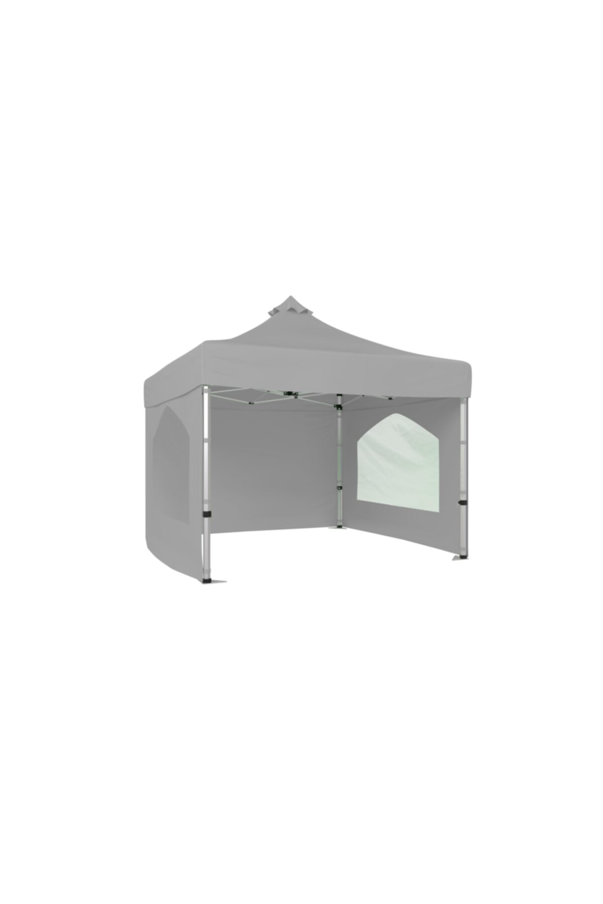 CLK Garden Clk 3x3 52mm Alüminyum Katlanabilir Tente 3 Kenar Kapalı 2 Camlı