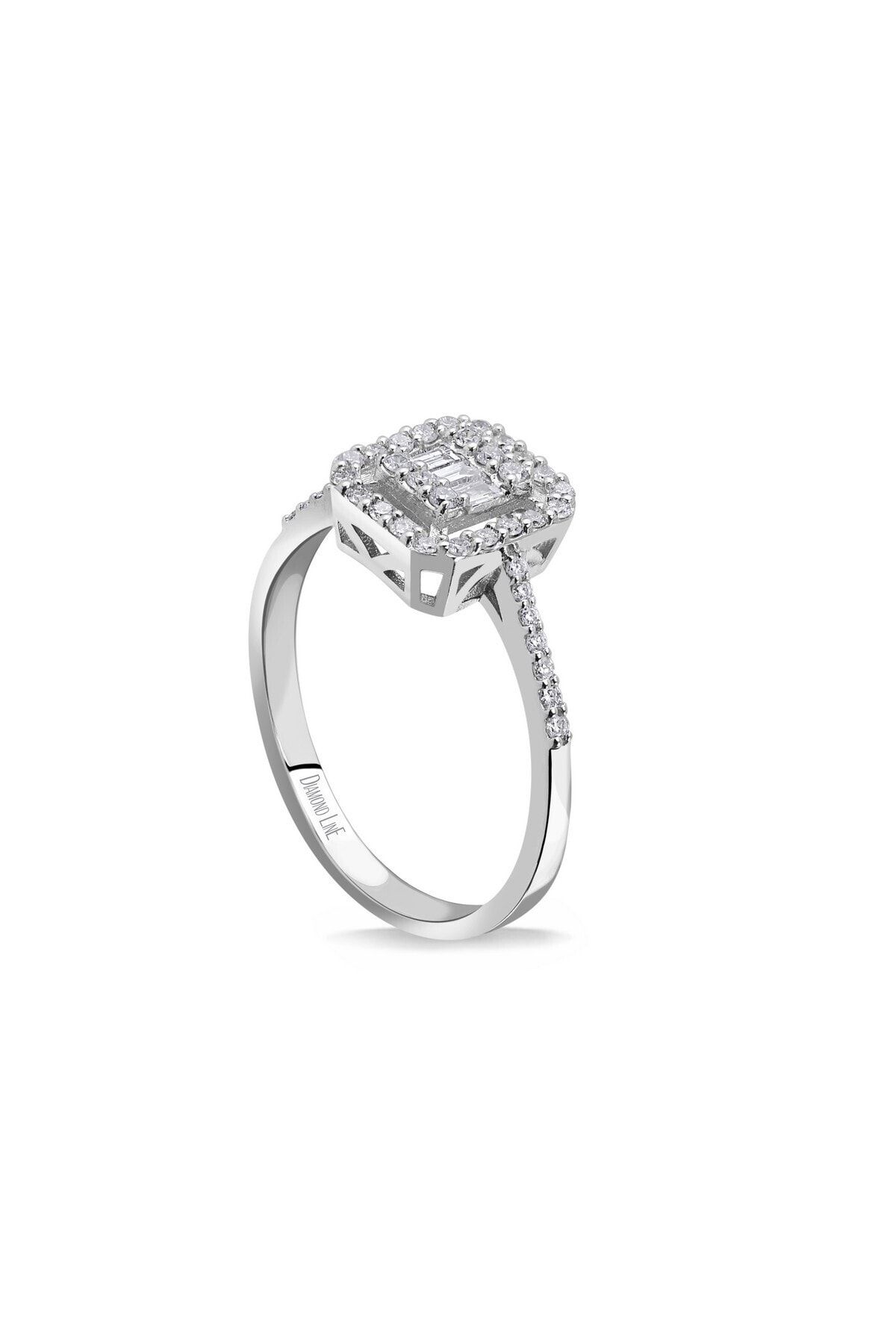 Diamond LineGülaylar 0,20 Karat Pırlanta Baget Yüzük