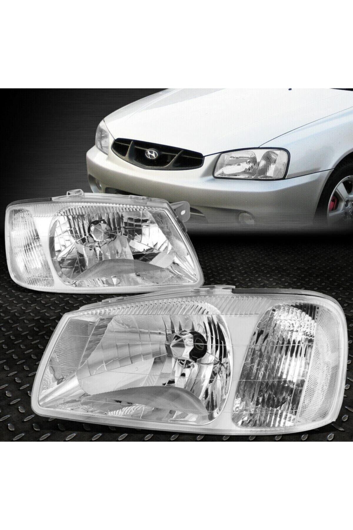 FESAN Hyundai Accent Milenyum Kasa Sağ + Sol Ön Far Takımı 2000--2002