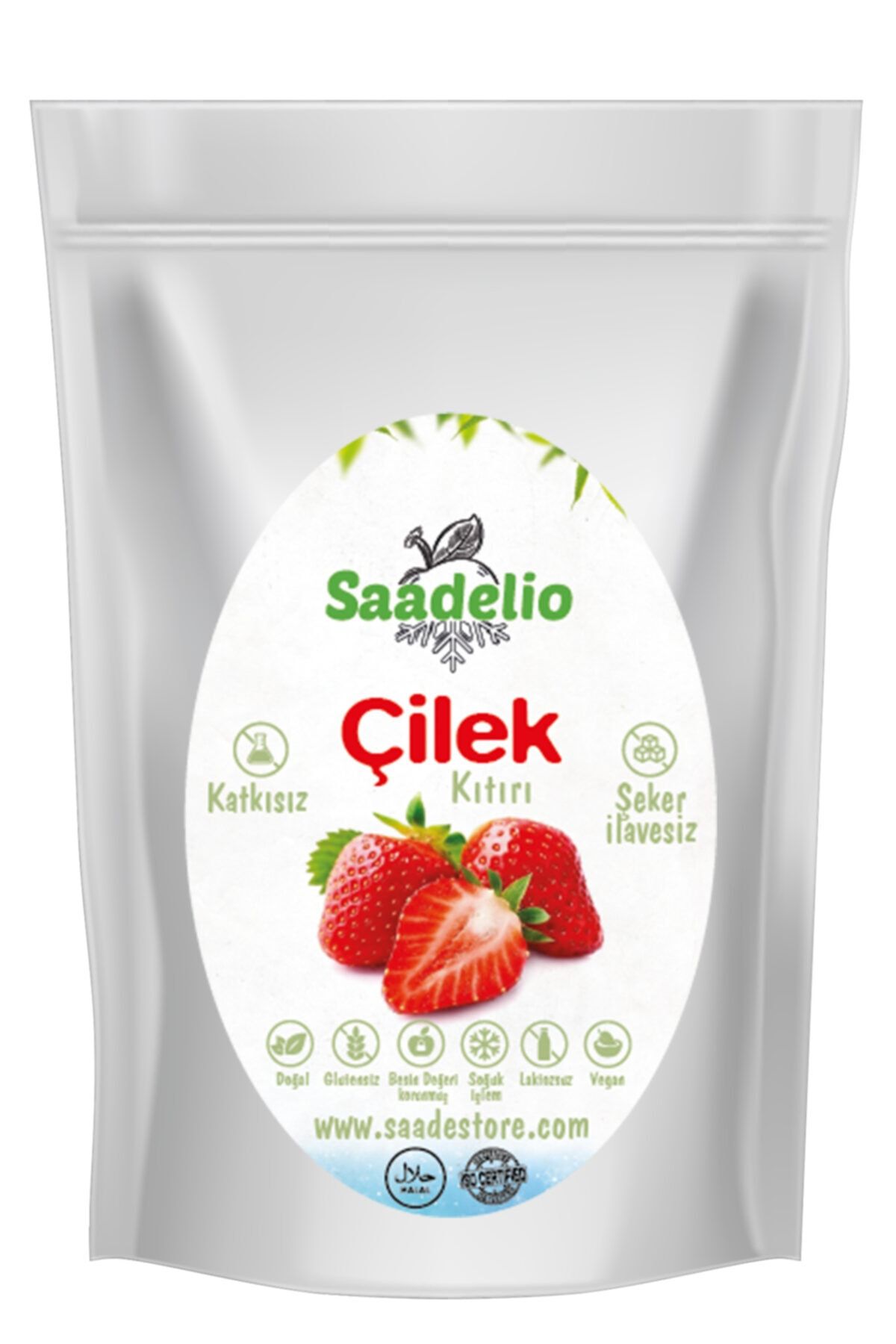 SAADE Store Freeze Dry Çilek Kıtırı Büyük Boy - 100 gr