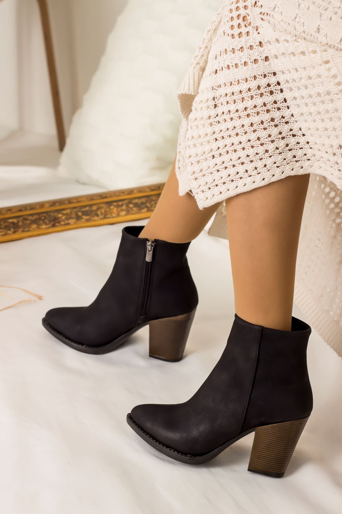 Lal Shoes & Bags Cindy Bayan Bot-siyah