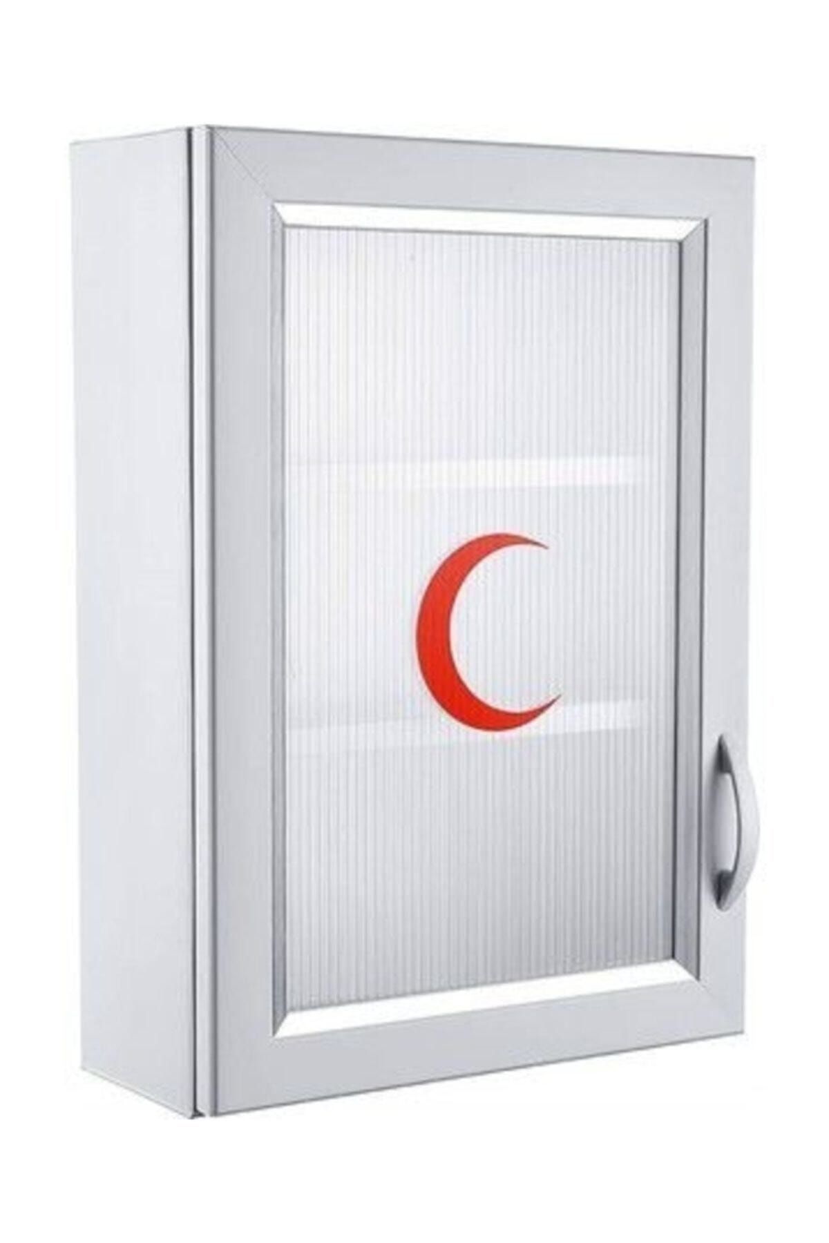 Çelik Ayna Ecza Dolabı Kapaklı Pvc Ilk Yardım Dolabı 159