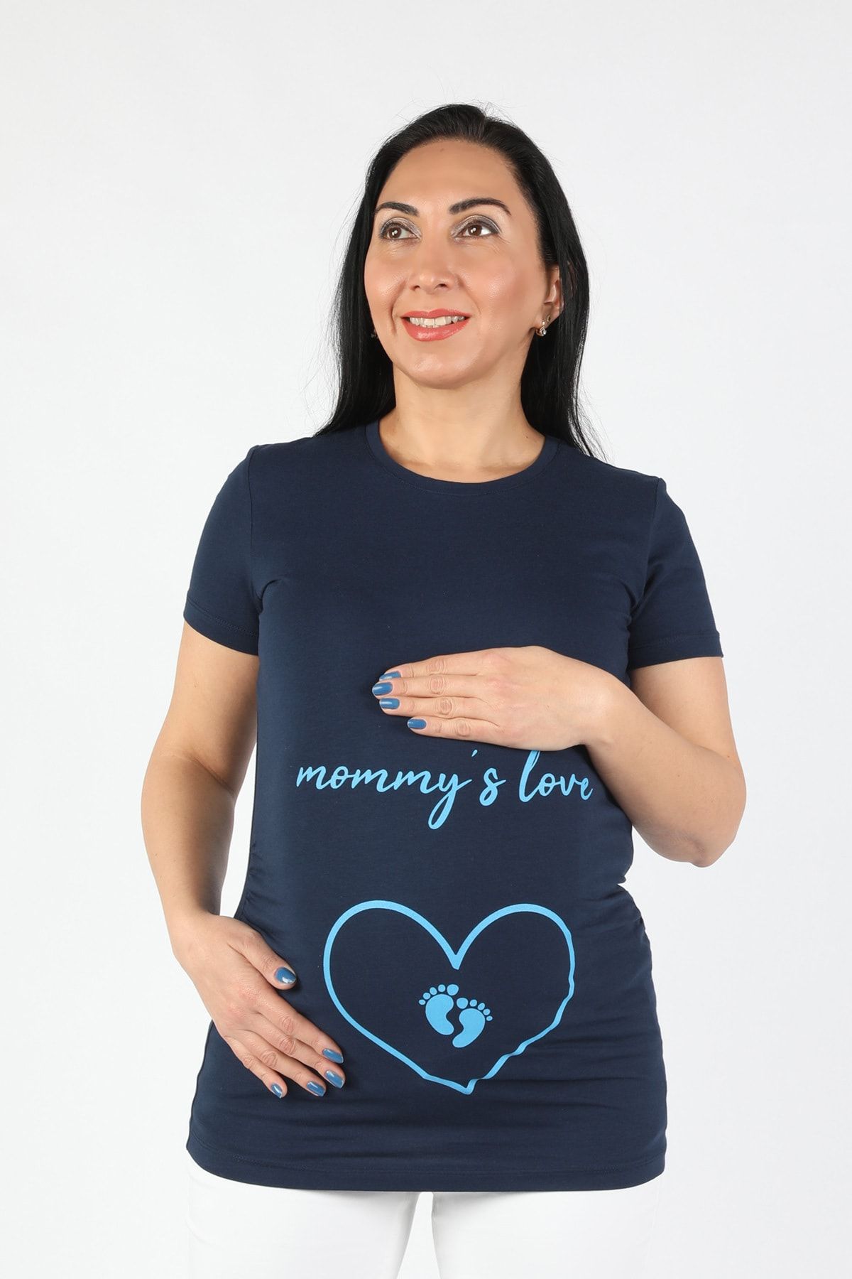 BALİNS Kadın  Hamile Mommy Love T-Shirt