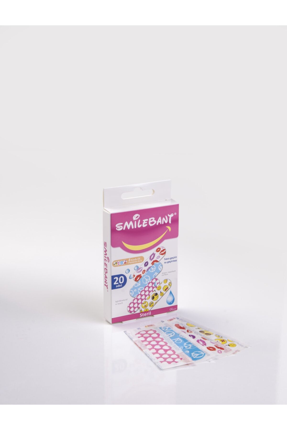 smilebant Yarabandı Steril Pembe 20'li