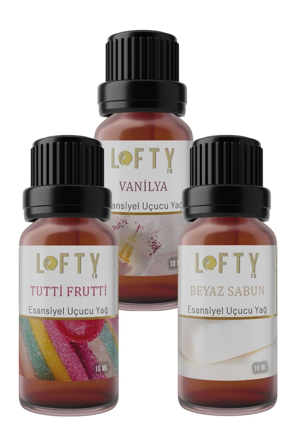 Lofty Vanilya, Beyaz Sabun, Tutti Doğal Uçucu Yağ Saf Buhurdanlık Esansı Oda Kokusu Esans Buhur Yağı 10ml