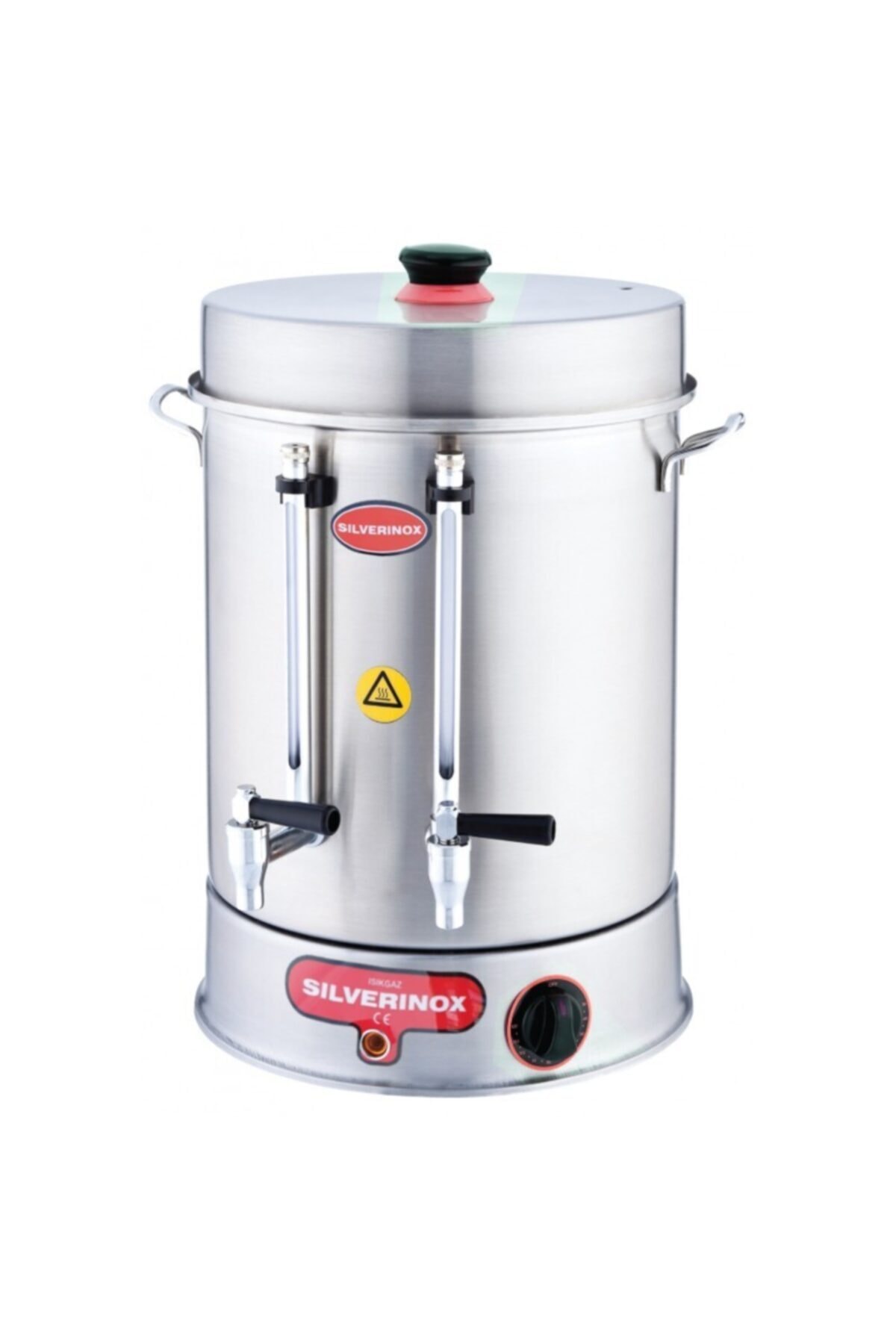 Silver Metal Çevirmeli Musluk Çay Makineleri 120 Bardak 12 Lt