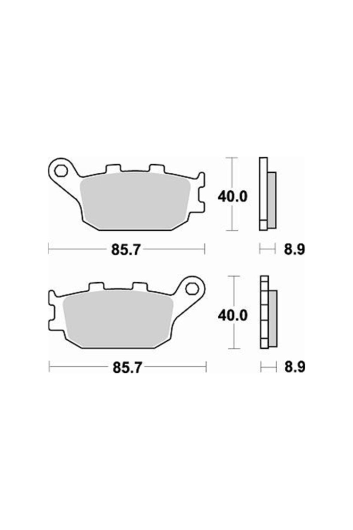 Moto Adv Garage Yamaha Yzf R6 03-16 Arka Fren Balatası Sinterli Braking