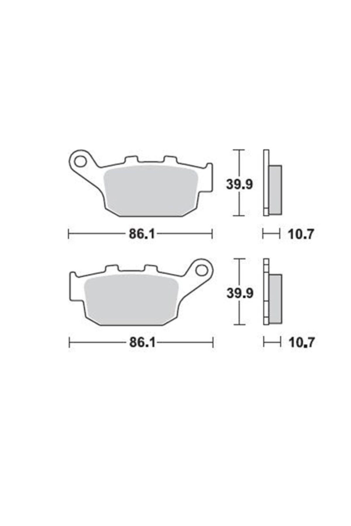 Moto Adv Garage Triumph Thruxton 865 Arka Fren Balatası Sinterli Braking