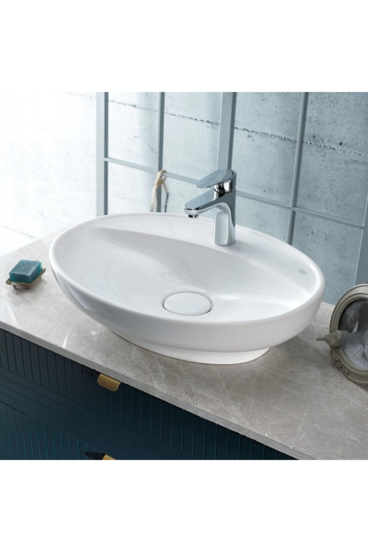 TURKUAZSERAMİK Turkuaz Cerastyle Lal C Serisi Tezgah Üstü Lavabo 60*45,5 Cm