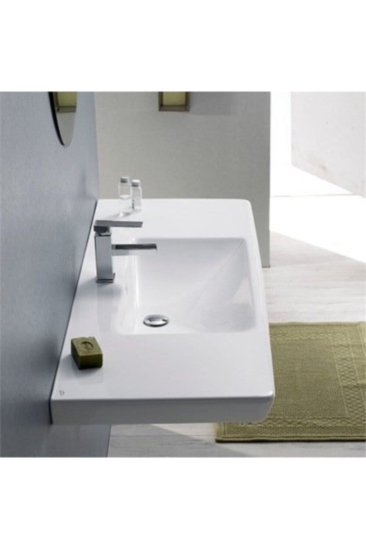 TURKUAZSERAMİK Turkuaz Cerastyle Porto D Etajer Uyumlu Lavabo 85*48 Cm