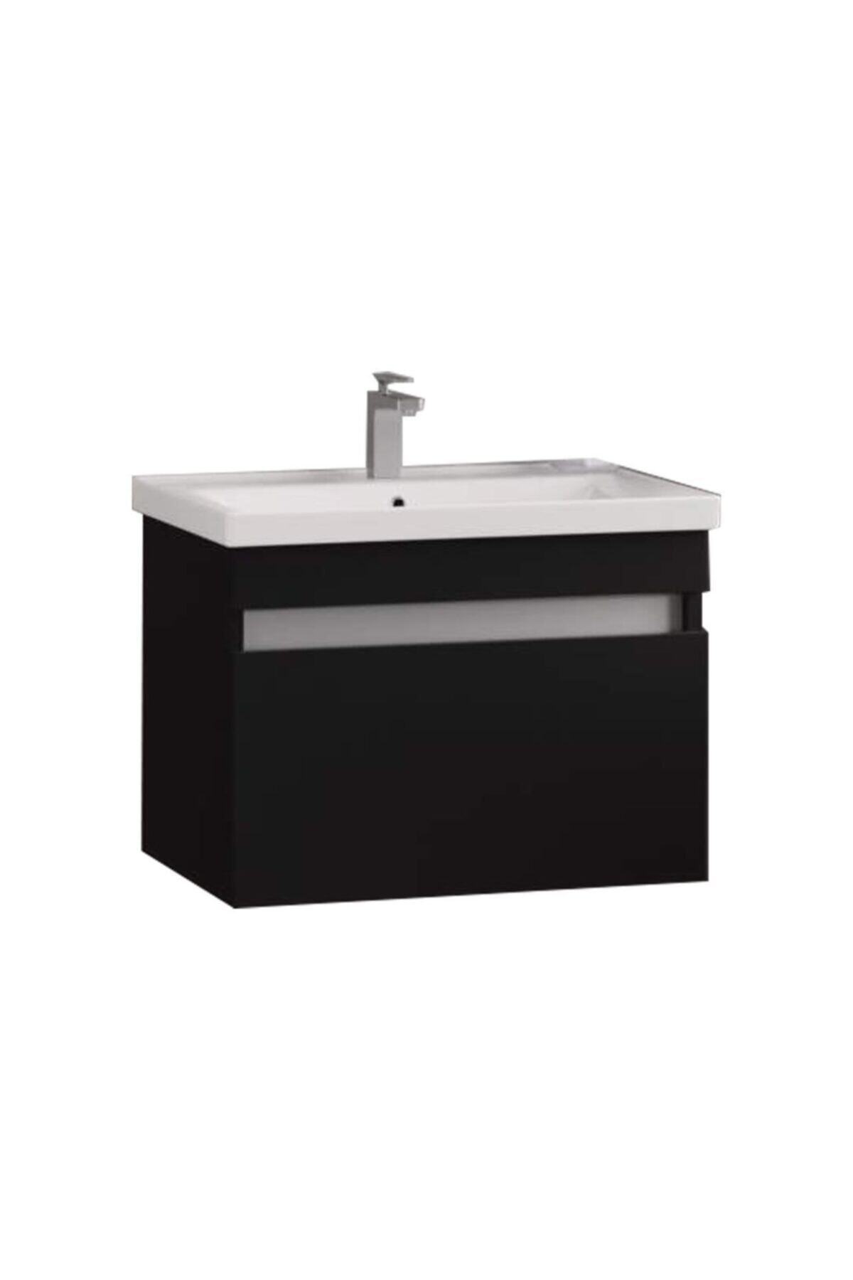 TURKUAZSERAMİK Turkuaz Frame Etajerli Lavabo 80*45 Cm Ve More Banyo Alt Dolabı