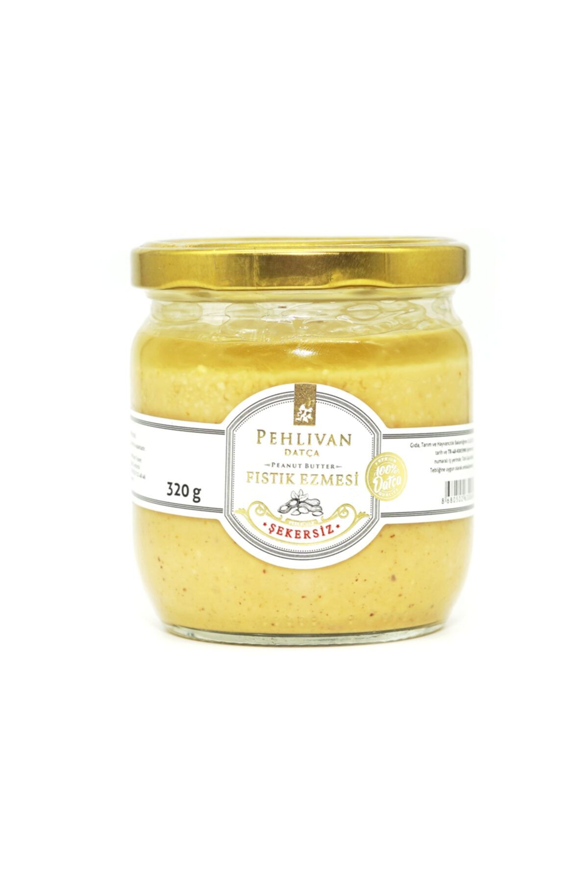 PEHLİVAN DATÇA Cam Kavanozda Fıstık Ezmesi, 320gr
