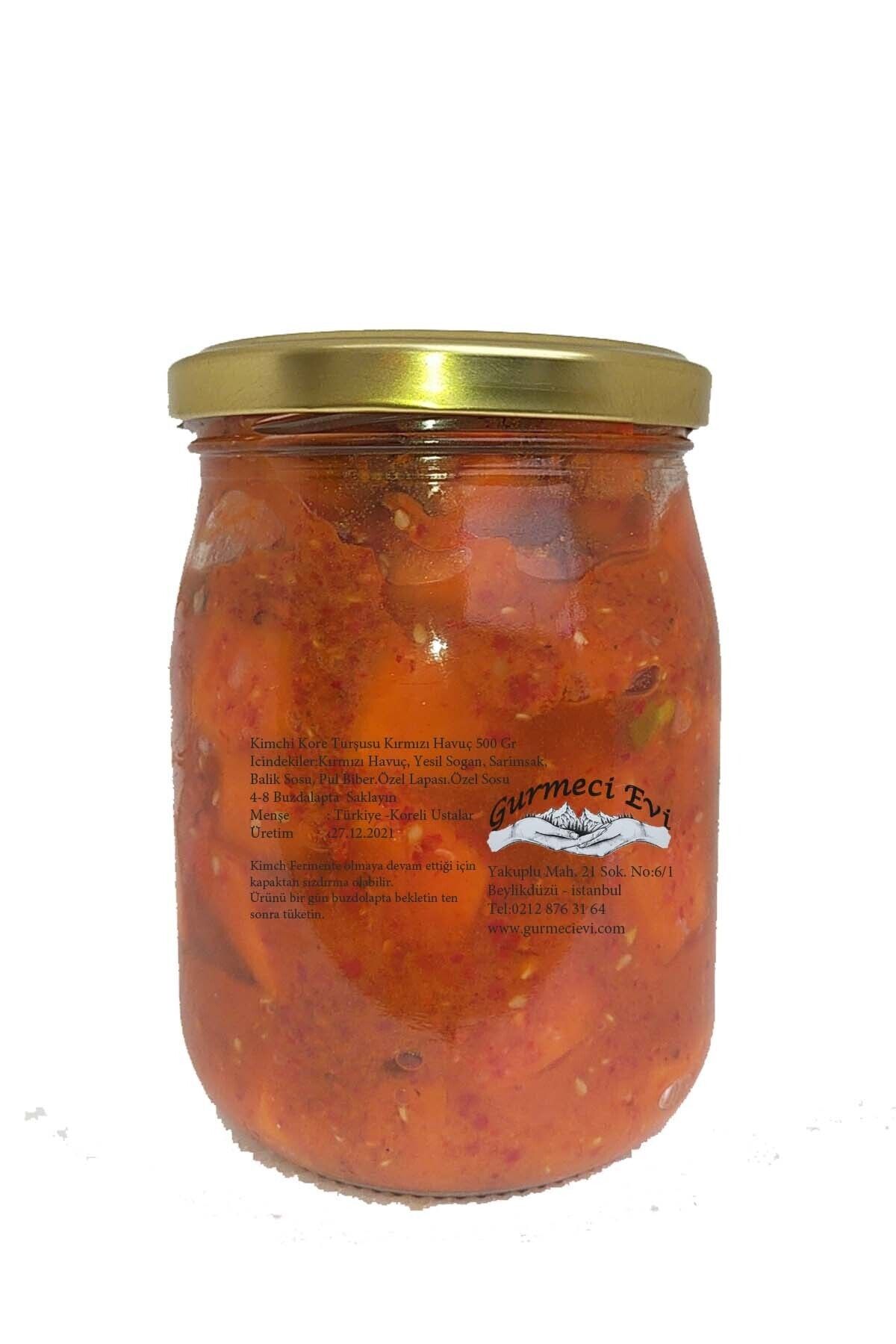 gurmecievi Kimchi Kore Turşusu Kırmızı Havuç Dilim 500 Gr
