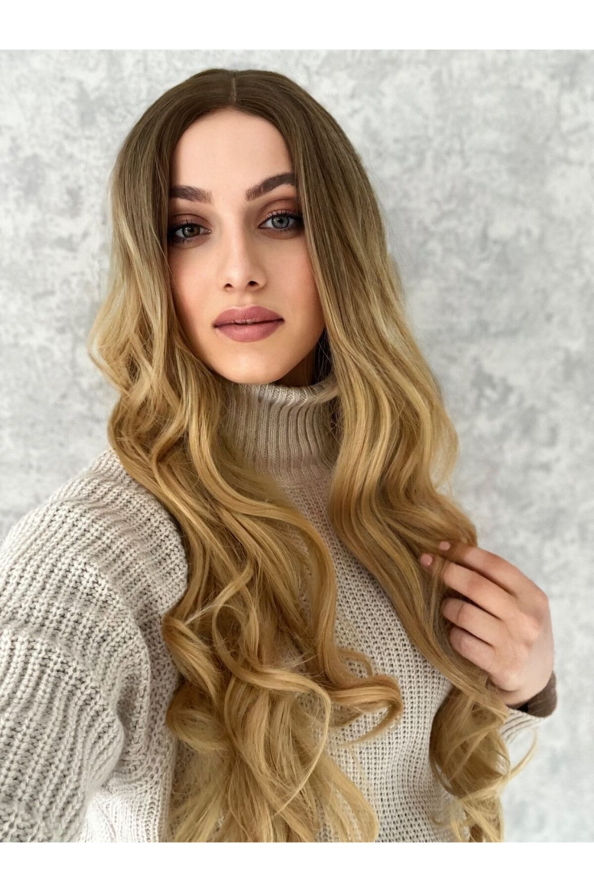 Fenomen Peruk Luxry Vip Koyu Ombreli Modeli