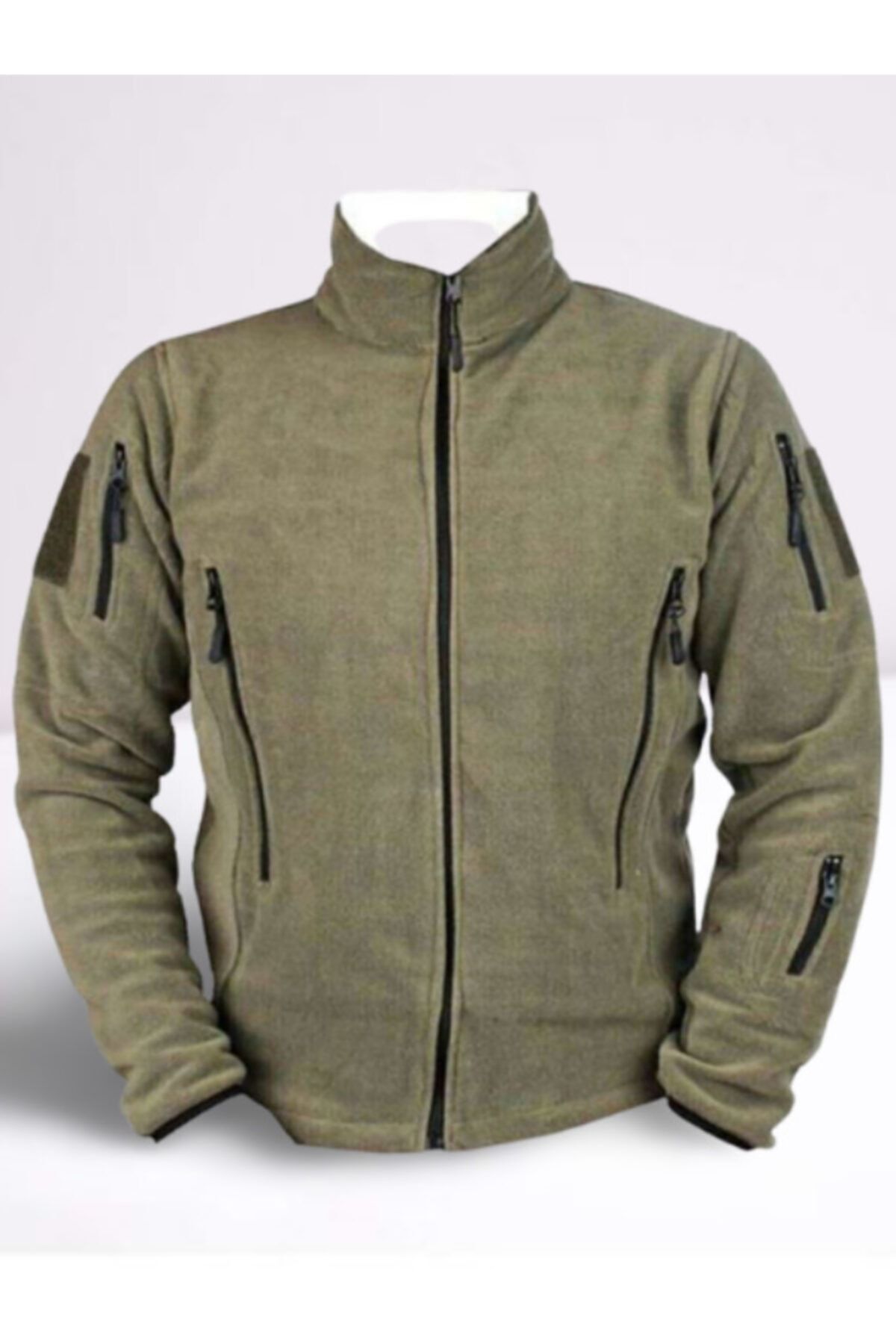 Burak Askeri Malzeme Unisex Haki 5 Cepli Taktik Polar Üst Mont