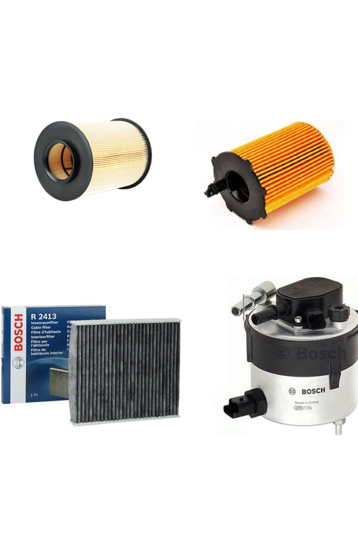 Bosch Filtre Bakım Seti Volvo S40 1.6 D 2008-2012 D4164t 110 Beygir Hava + Yağ F.+yakıt+polen