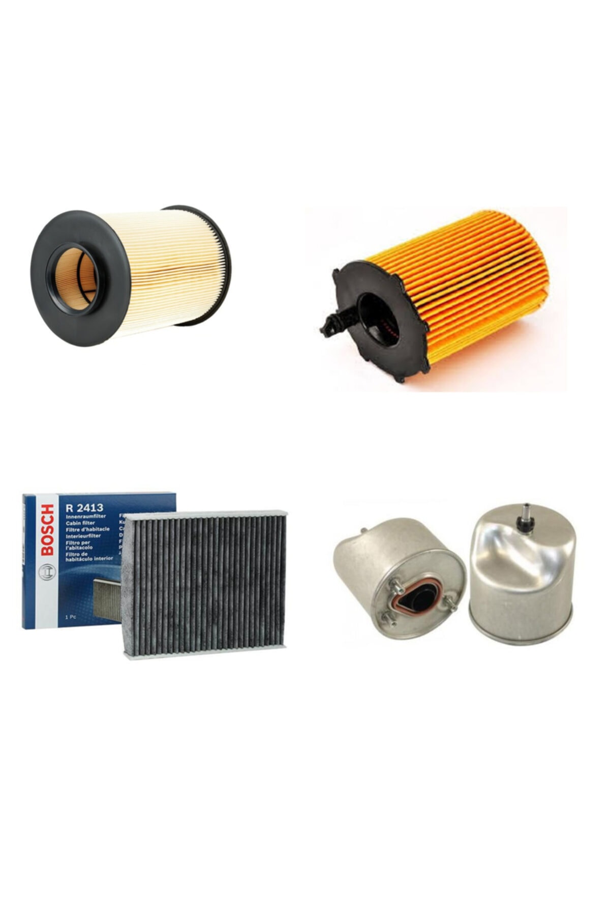 Bosch Filtre Bakım Seti Volvo S40 1.6 D2 2010+ 115 Beygir Hava + Yağ F.+ Yakıt Filtre + Polen