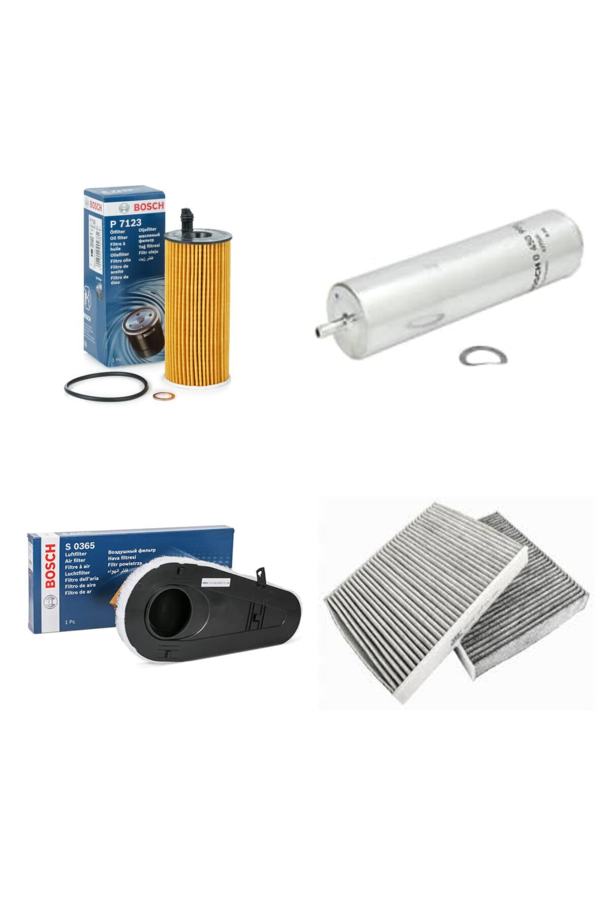 Bosch Filtre Bakım Seti Bmw 5 F10 520d Dizel 2010+ Hava + Yağ F.+ Yakıt Filtre + Polen