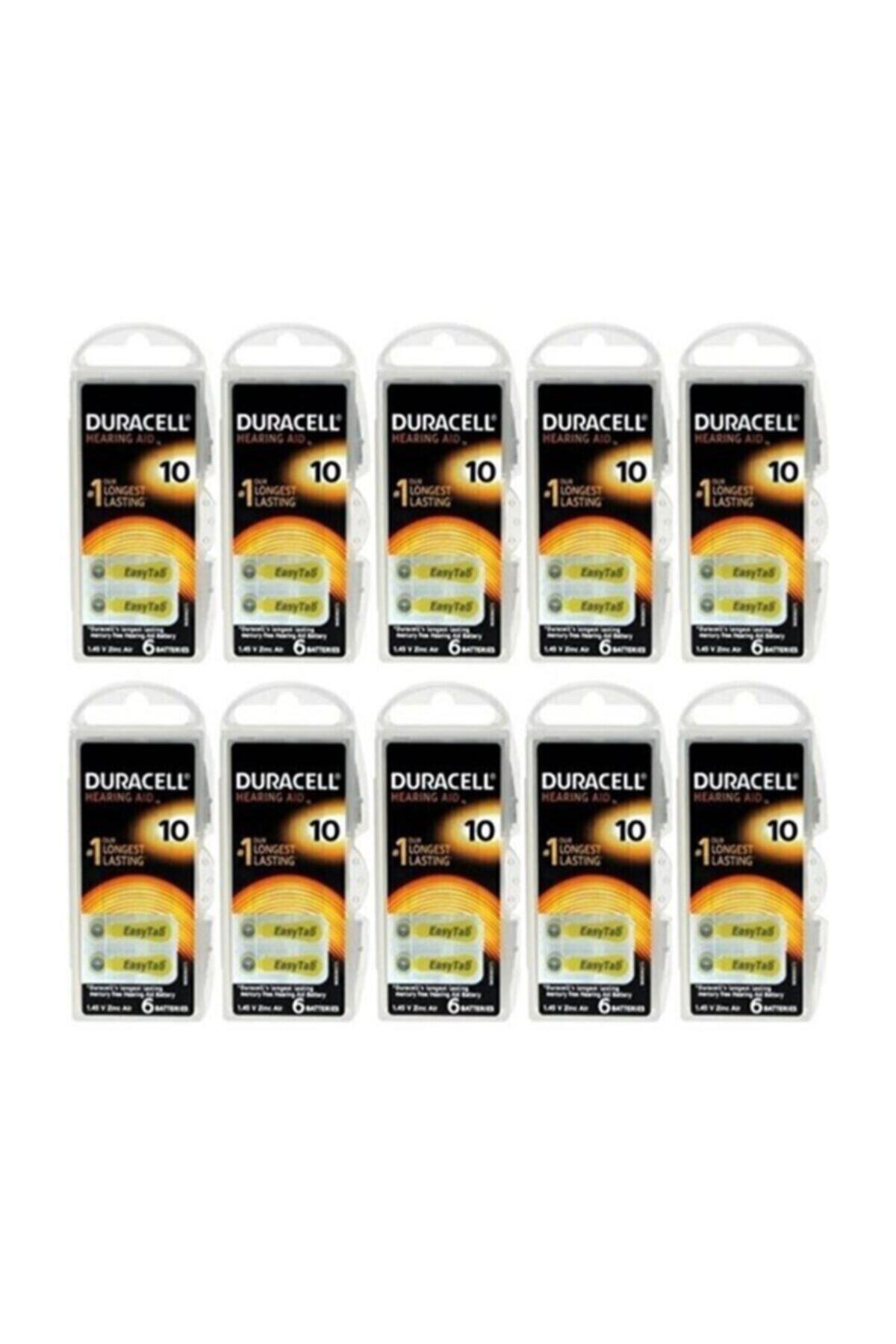 VEHASTORE 10 Numara Işitme Cihazı Pili 10 X 6 Lı Paket 60 Adet Pil